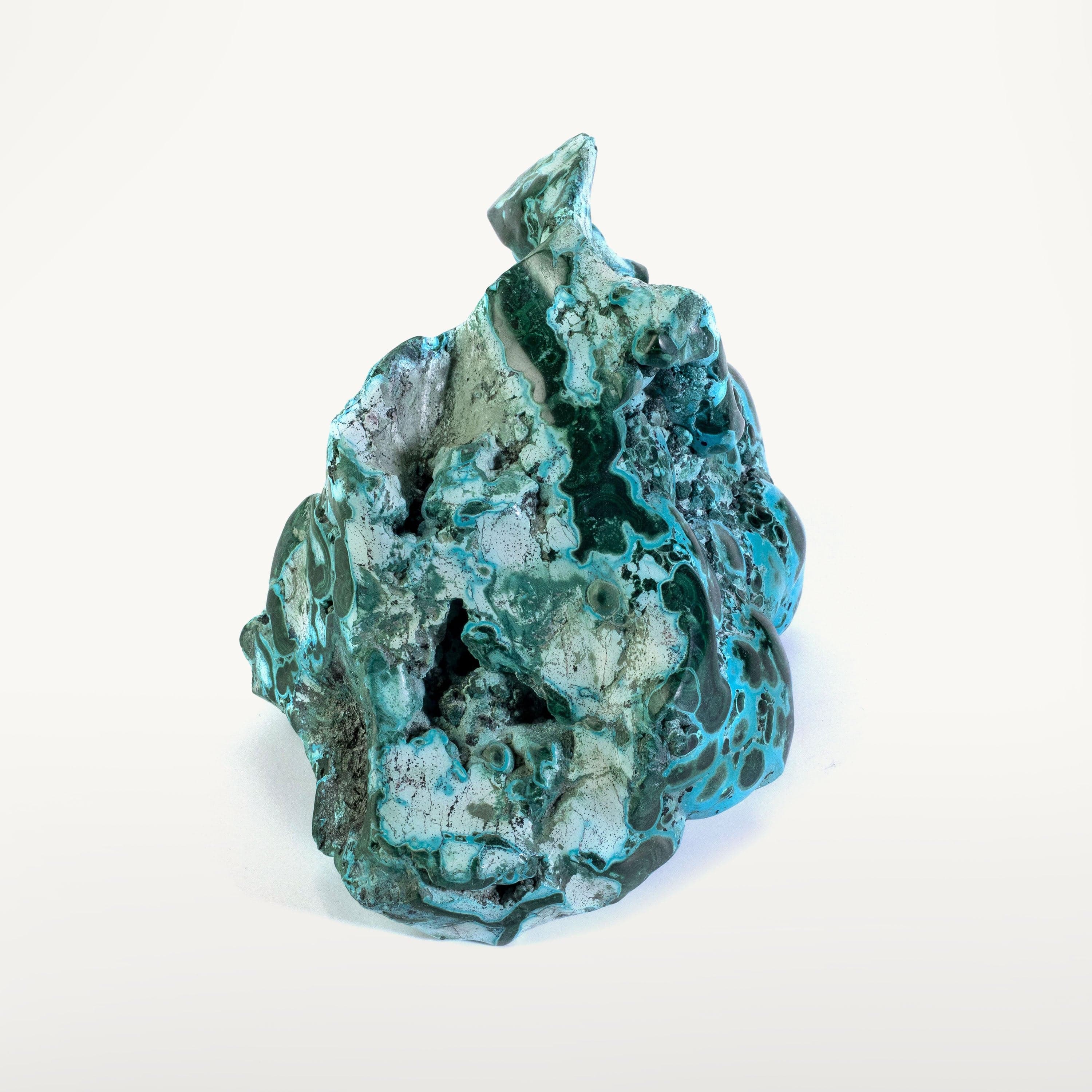Kalifano Malachite Rare Natural Green Malachite with Blue Chrysocolla Freeform Specimen from Congo - 1.9 kg / 4.1 lbs MAC1700.002