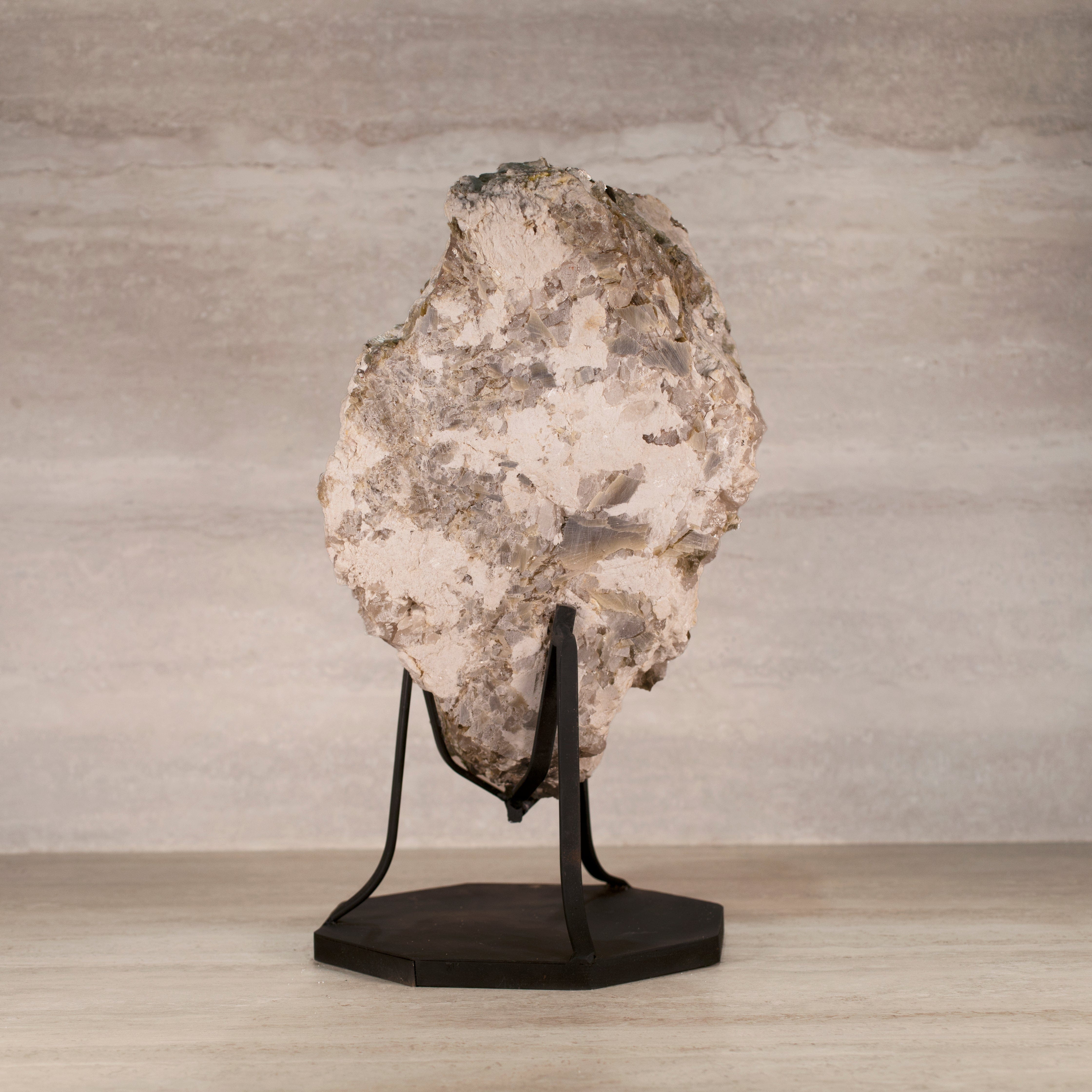 Kalifano Mica Natural Brazilian Mica & Albite on Custom Stand - 19" / 43 lbs MC9800.001