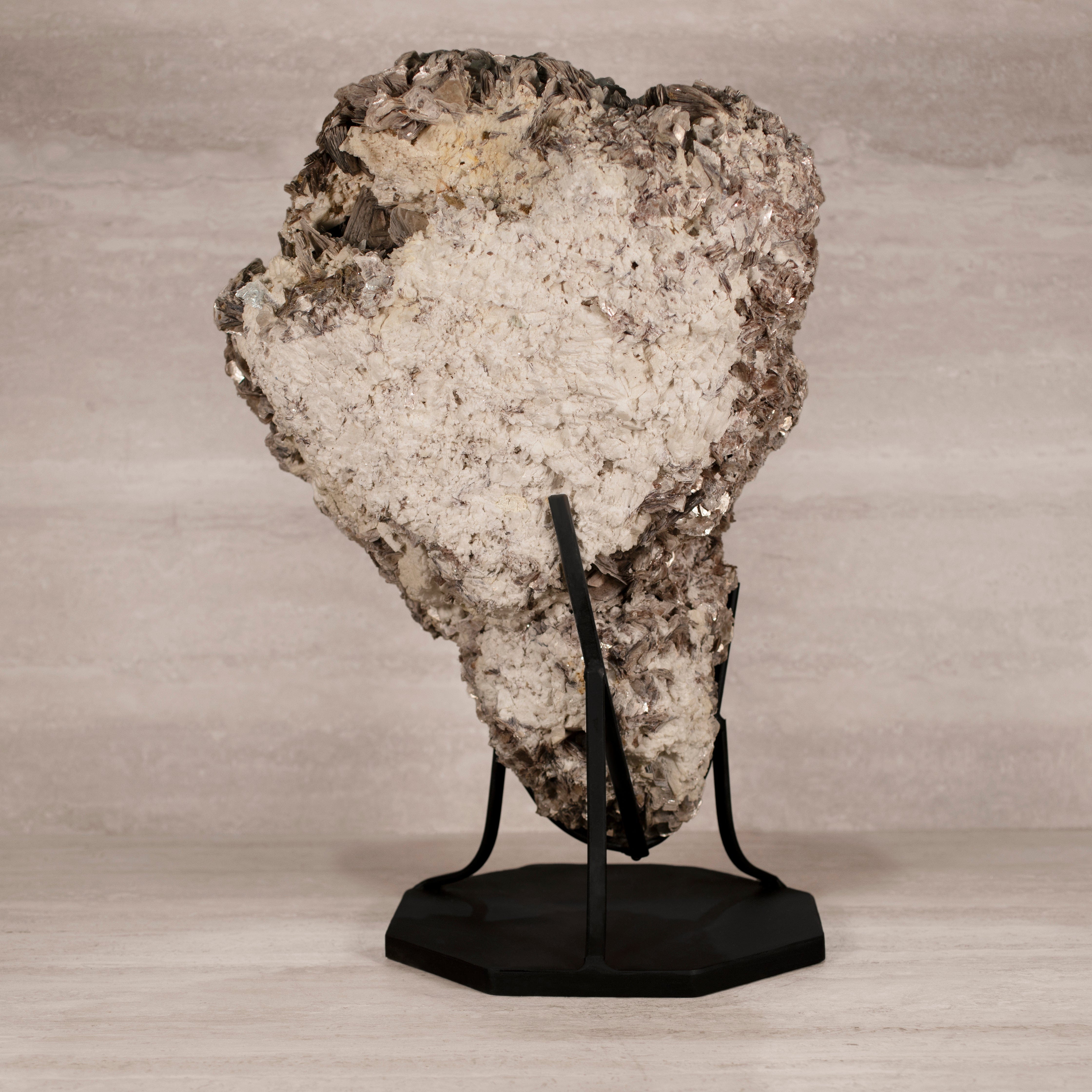 Kalifano Mica Natural Brazilian Mica & Albite on Custom Stand - 23.25" / 99 lbs MC22500.001