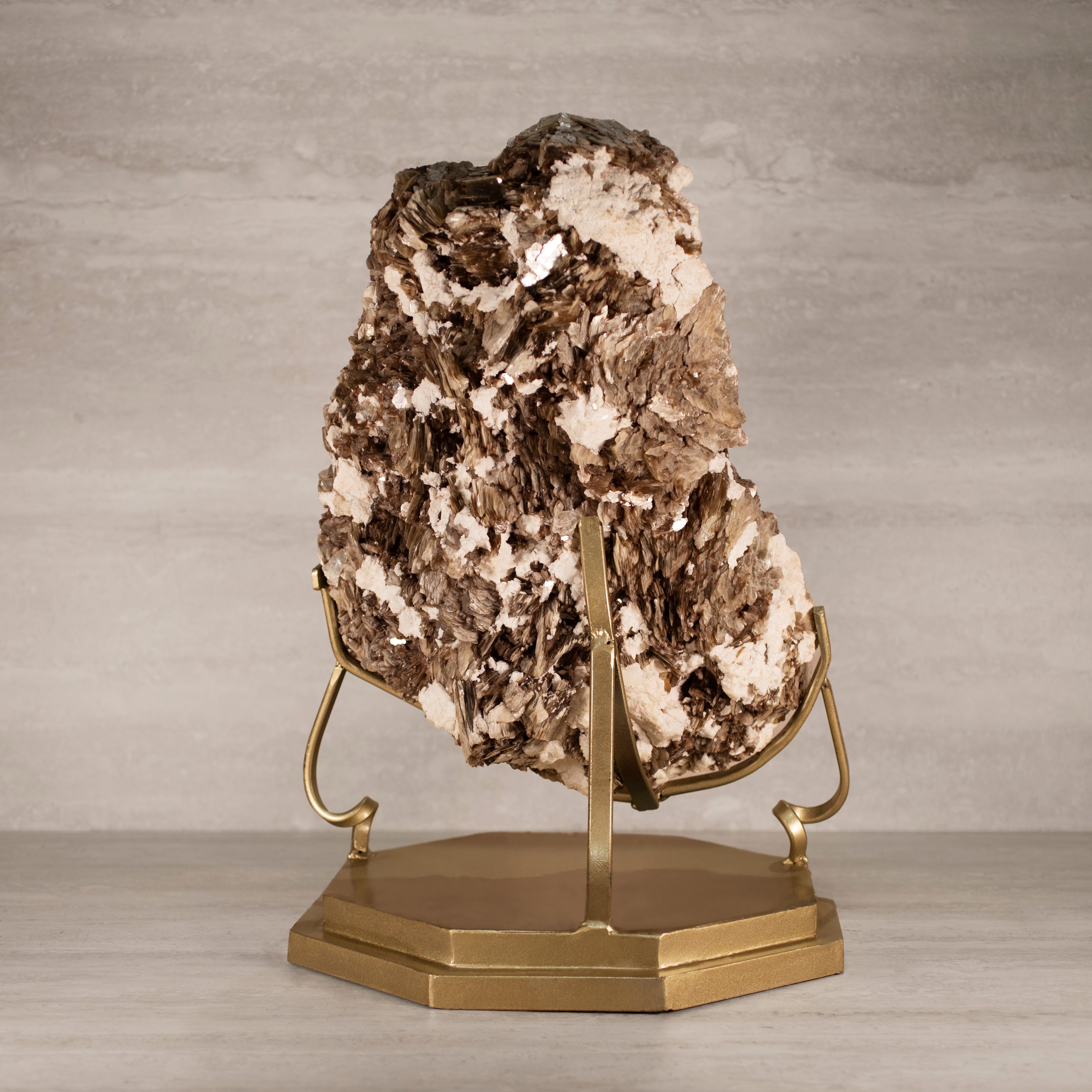 Kalifano Mica Natural Brazilian Mica & Albite on Custom Stand - 23" / 62 lbs MC14000.002