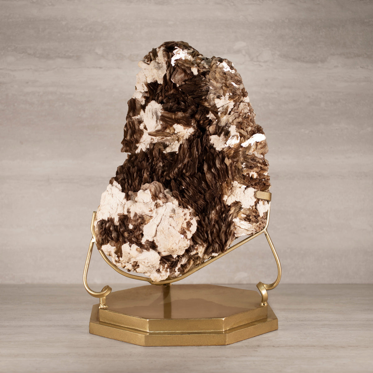 Kalifano Mica Natural Brazilian Mica & Albite on Custom Stand - 23" / 62 lbs MC14000.002