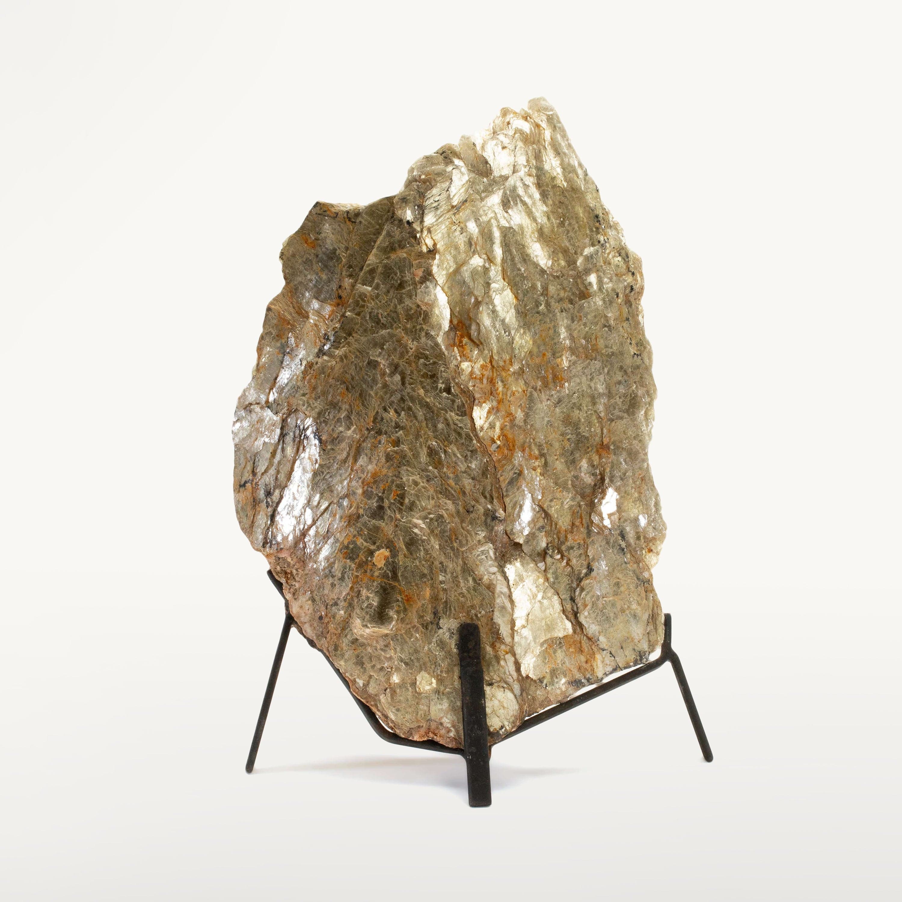 Kalifano Mica Natural Mica on Custom Stand from Brazil - 16" / 17 lbs MC3900.001