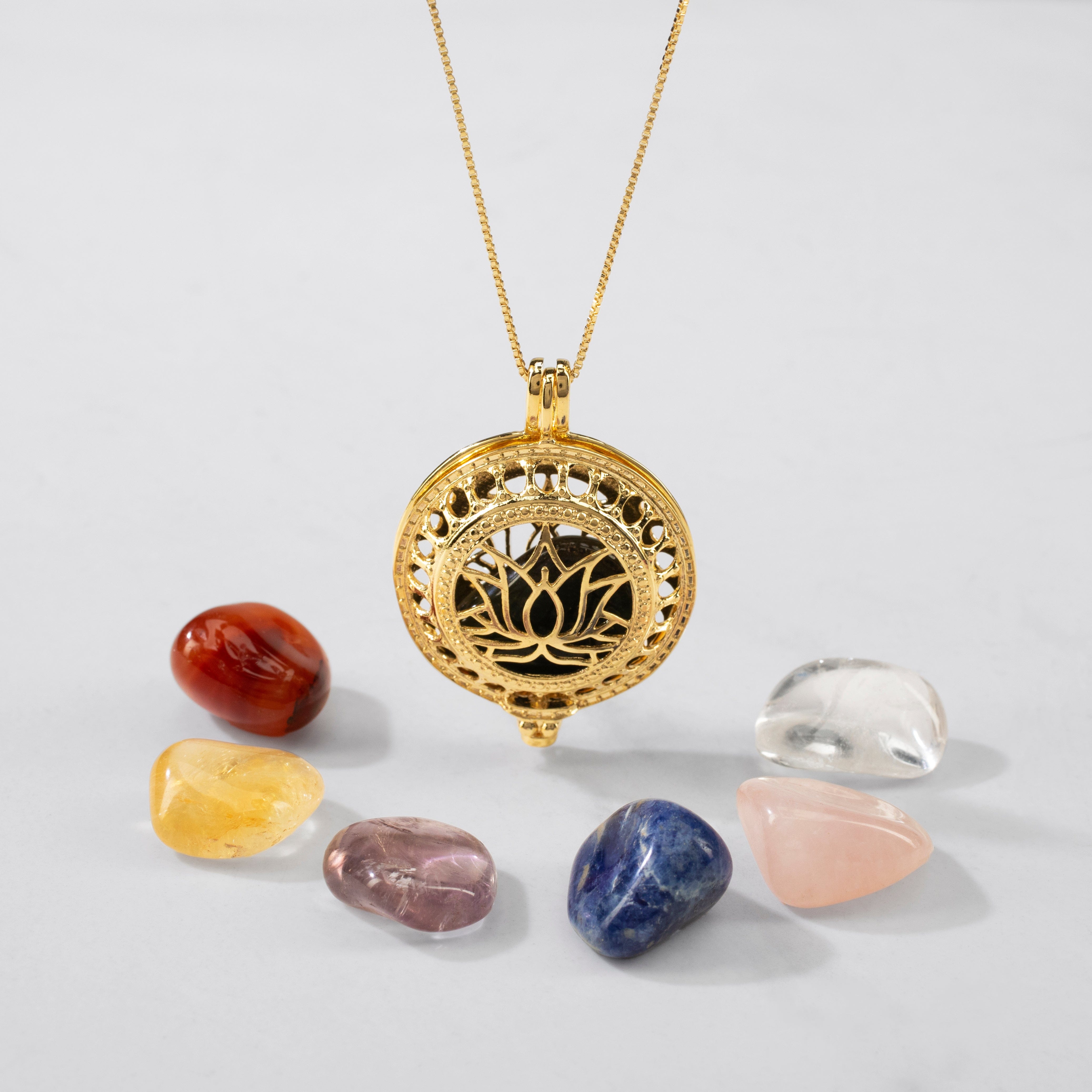 KALIFANO Multi Chip Chakra Necklace - 18"