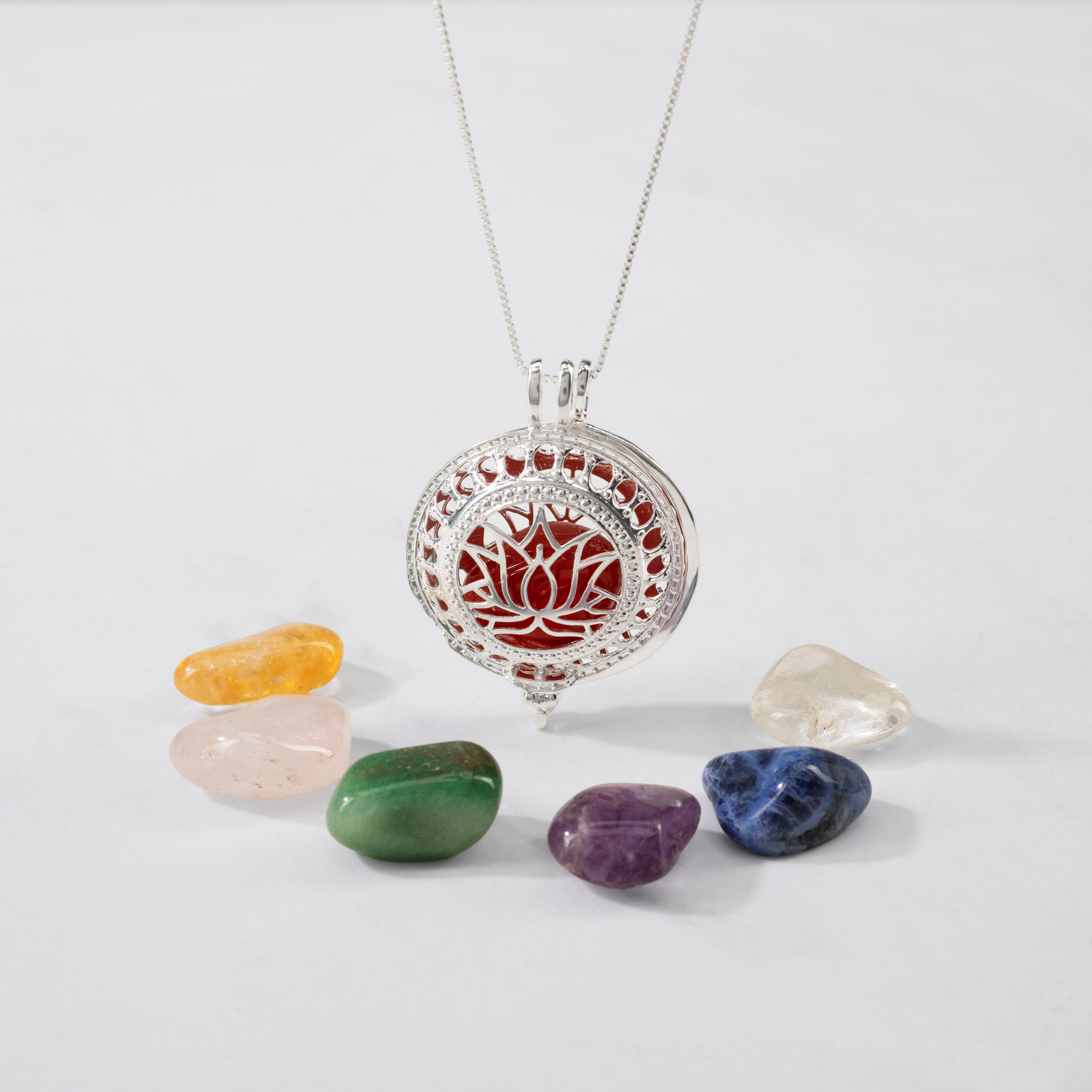 KALIFANO Multi Chip Chakra Necklace - 18"