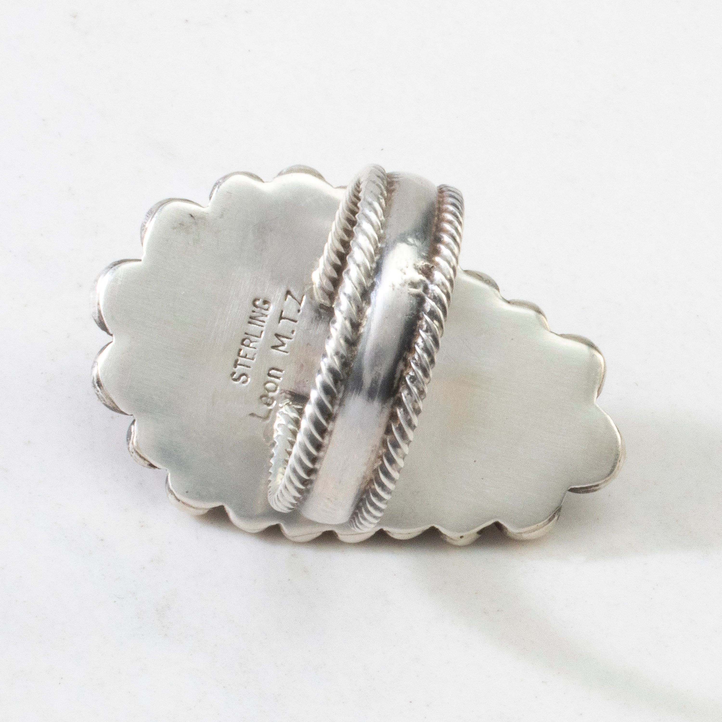 KALIFANO | Leon Martinez Turquoise Navajo USA Made 925 Silver Ring