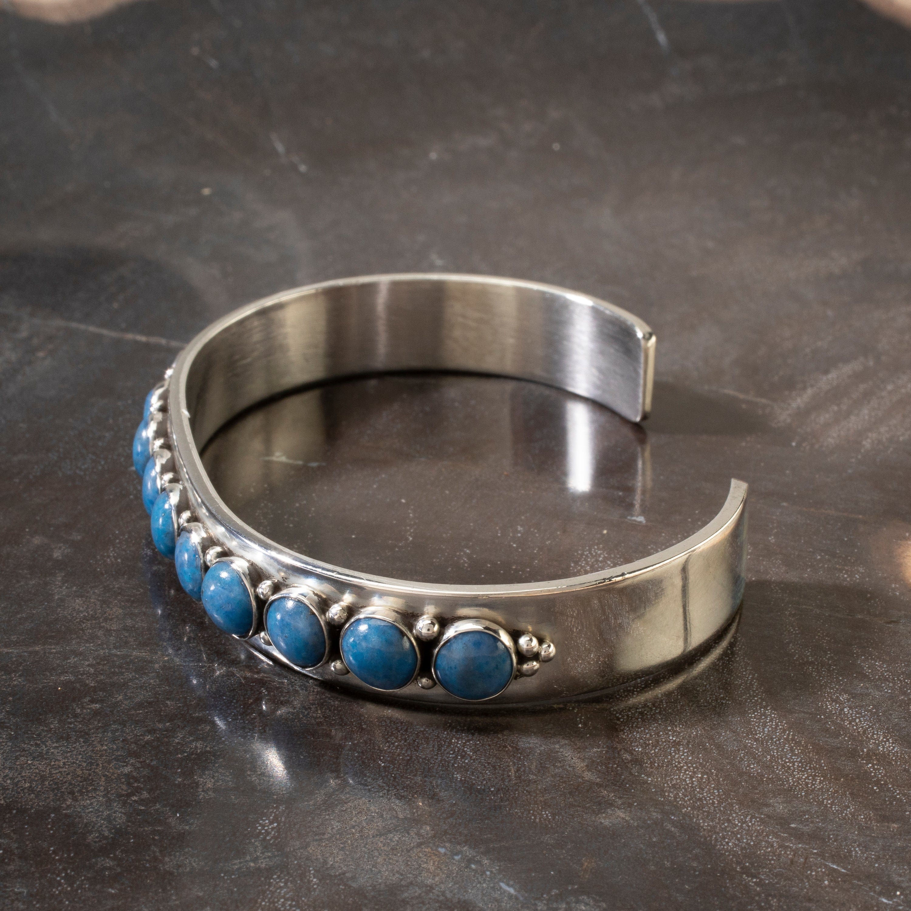 Sterling Silver Denim shops Lapis Cuff Bracelet