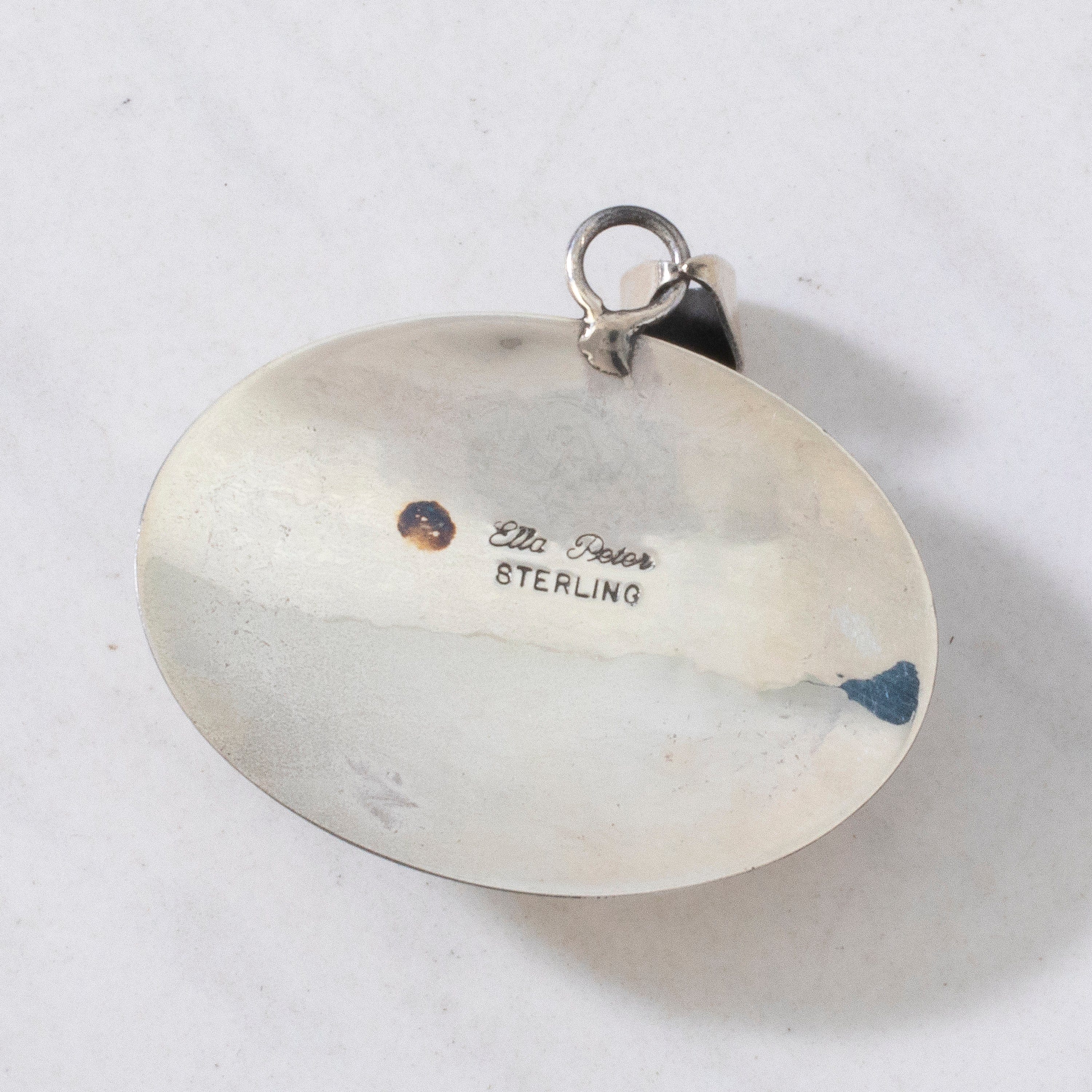 KALIFANO | Denim Lapis Navajo USA Native Made 925 Silver Pendant