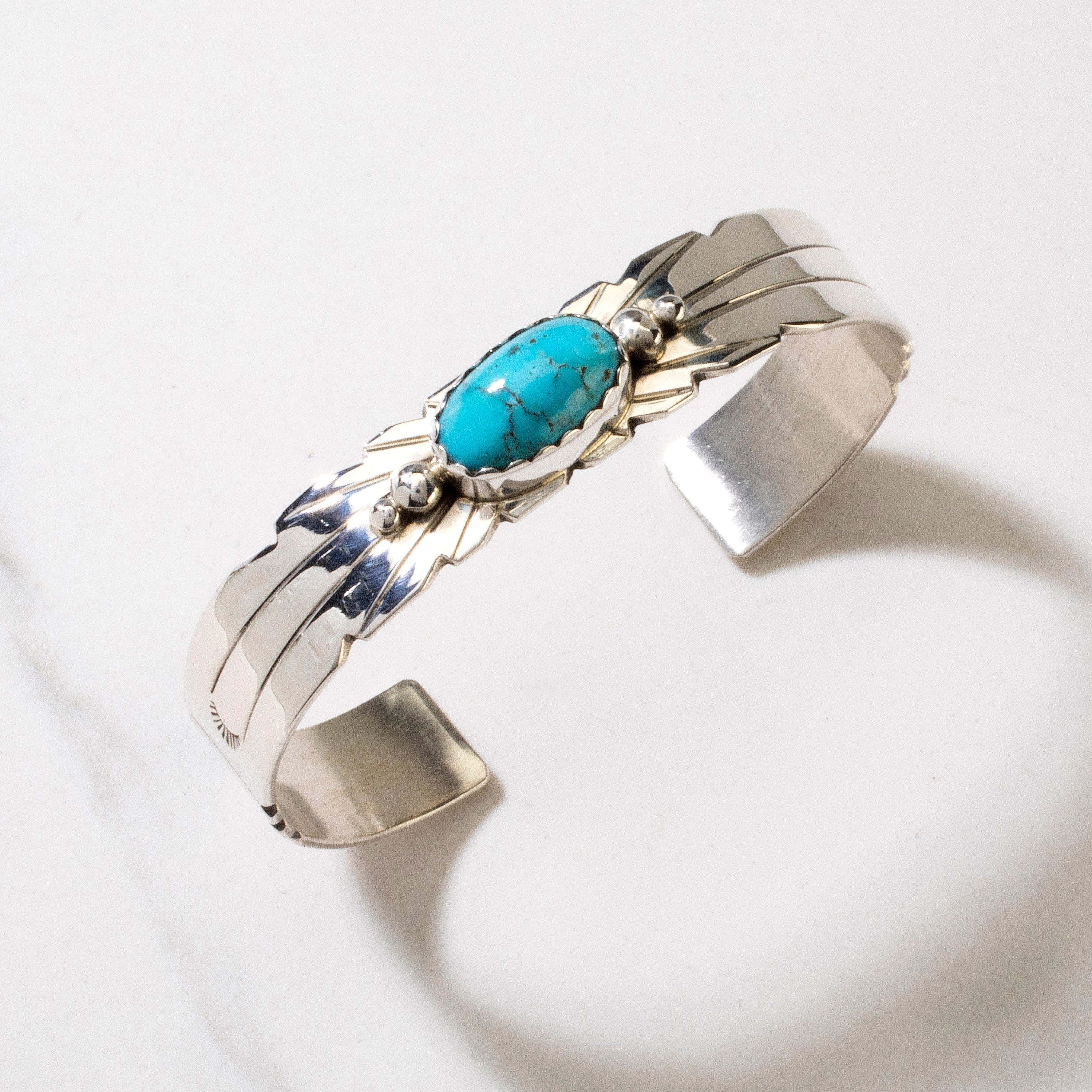 Emer Thompson Navajo Genuine Turquoise 925 Silver KALIFANO