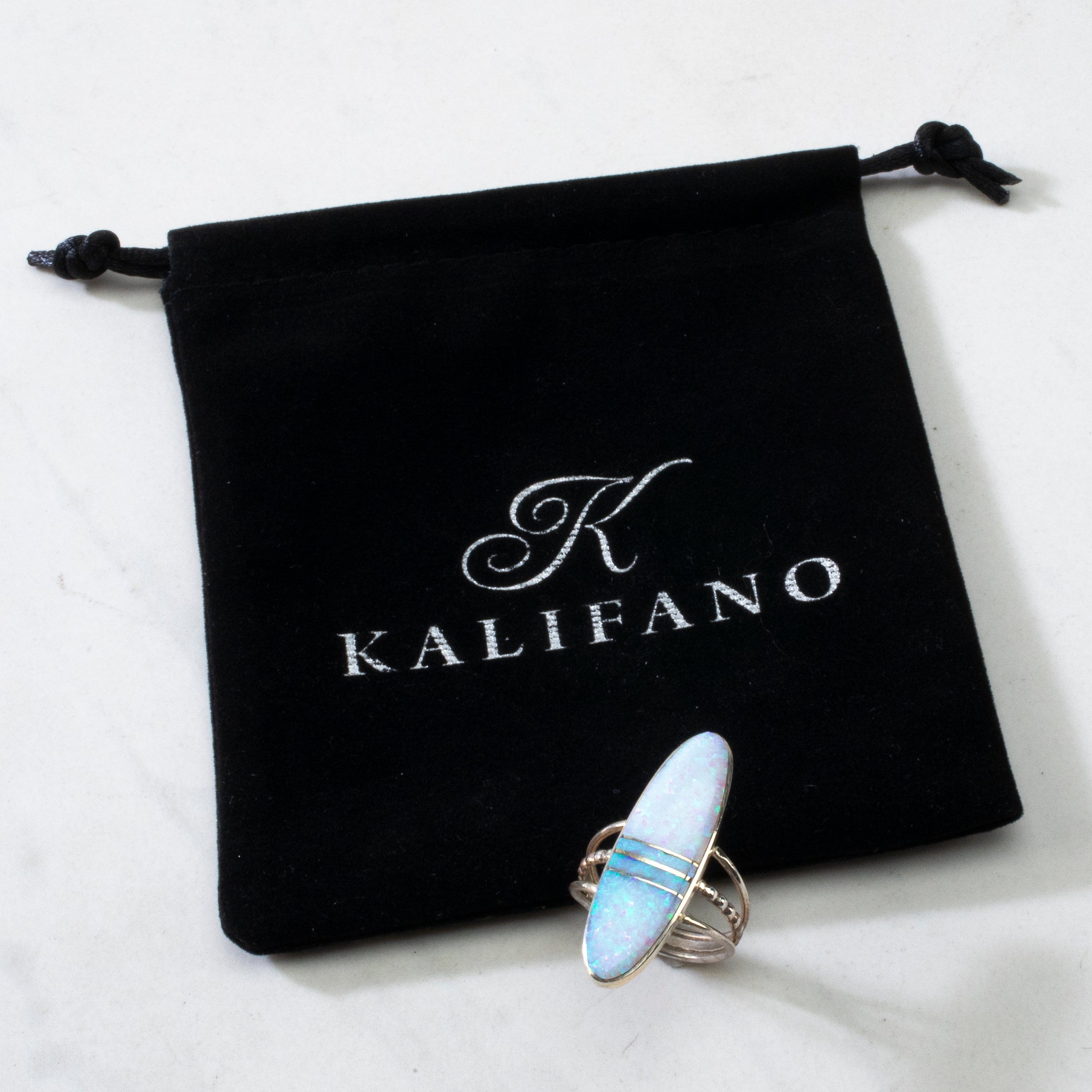 KALIFANO | Authentic Harold Smith Opal Navajo Native Made 925