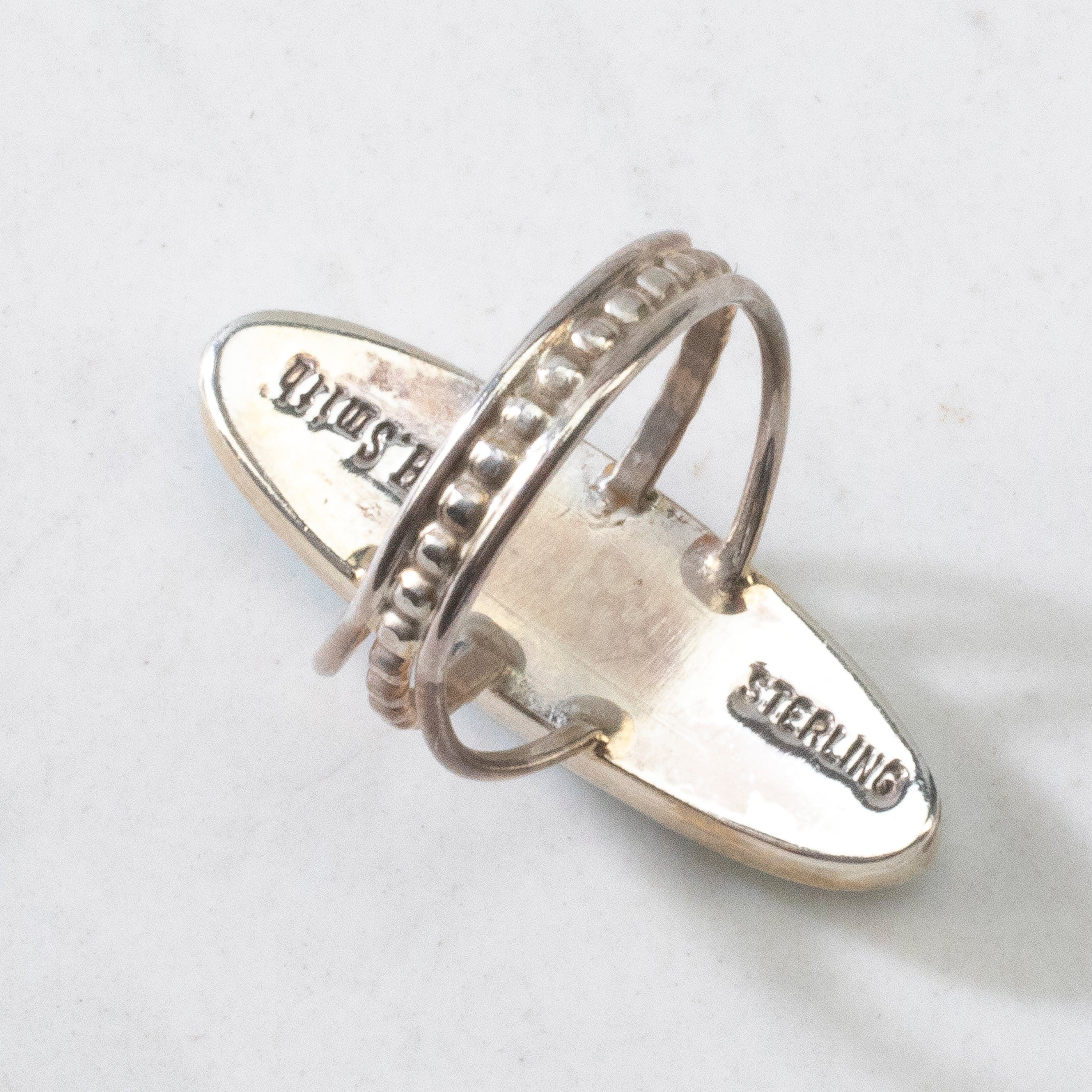 Kalifano Native American Jewelry Harold Smith Opal Navajo USA Native American Made 925 Sterling Silver Ring