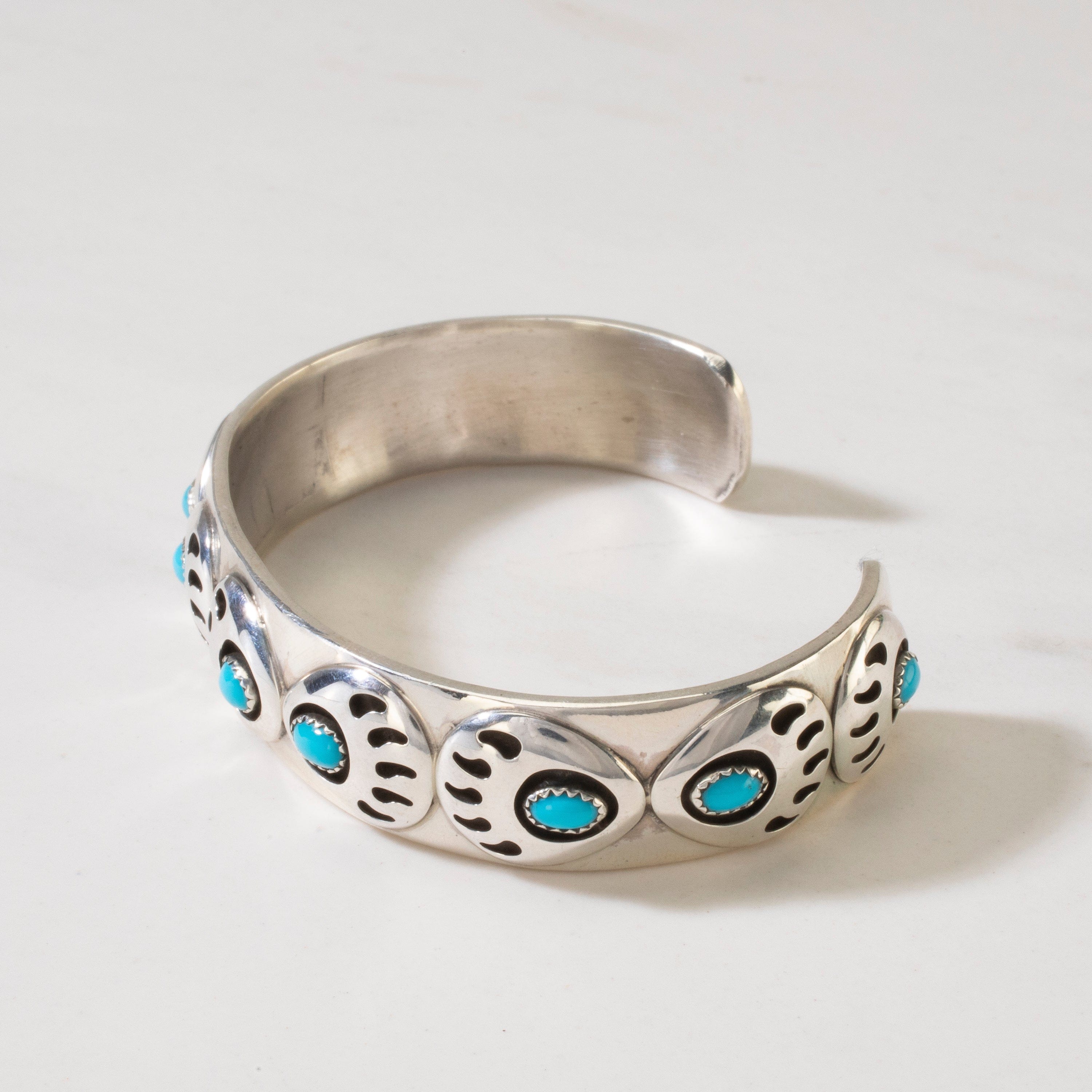 925 sterling silver handmade turquoise native bracelet cuff outlet