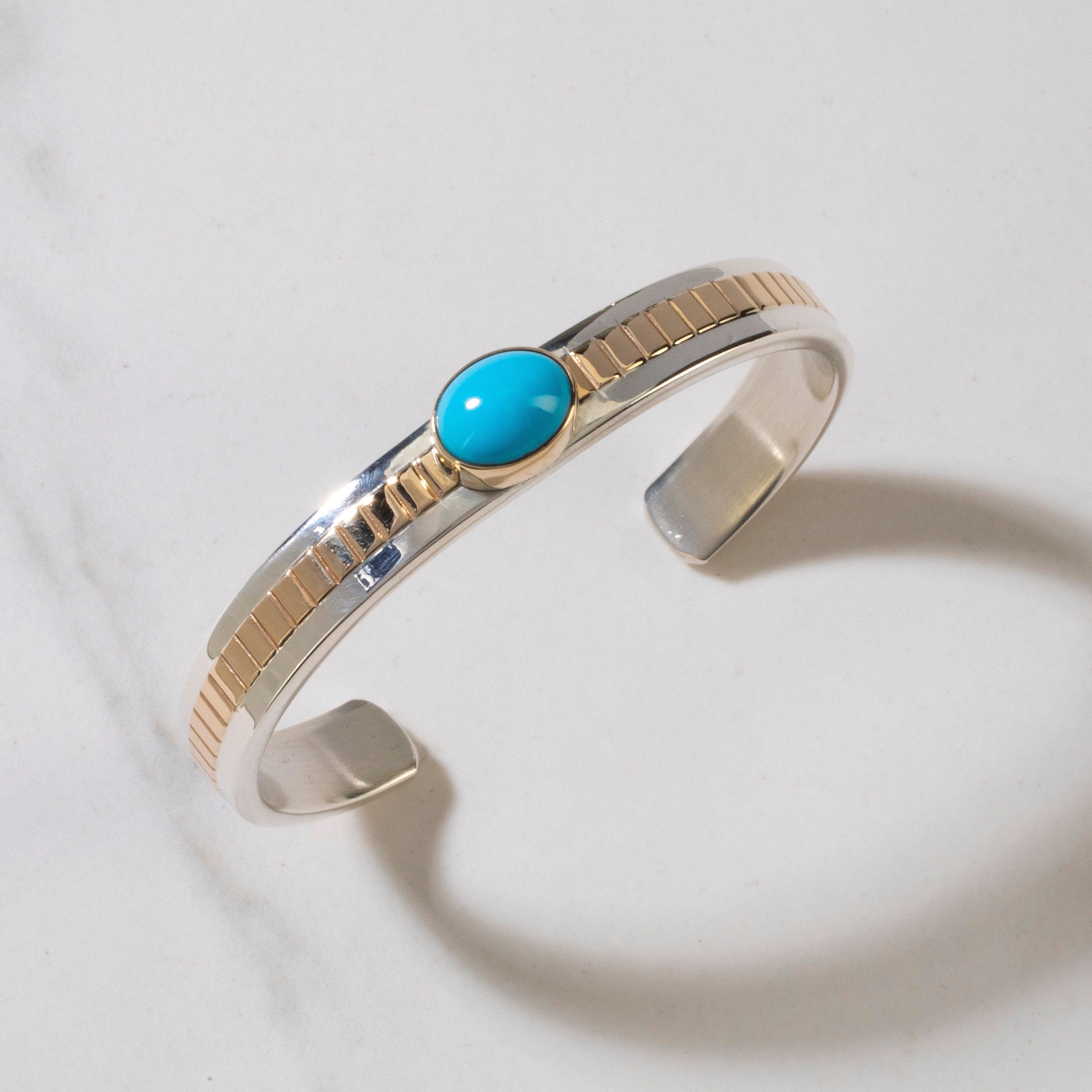 kalifano native american jewelry ray bennett navajo sleeping beauty turquoise 14k gold usa native american made 925 sterling silver cuff nab2800 007 39492609540290