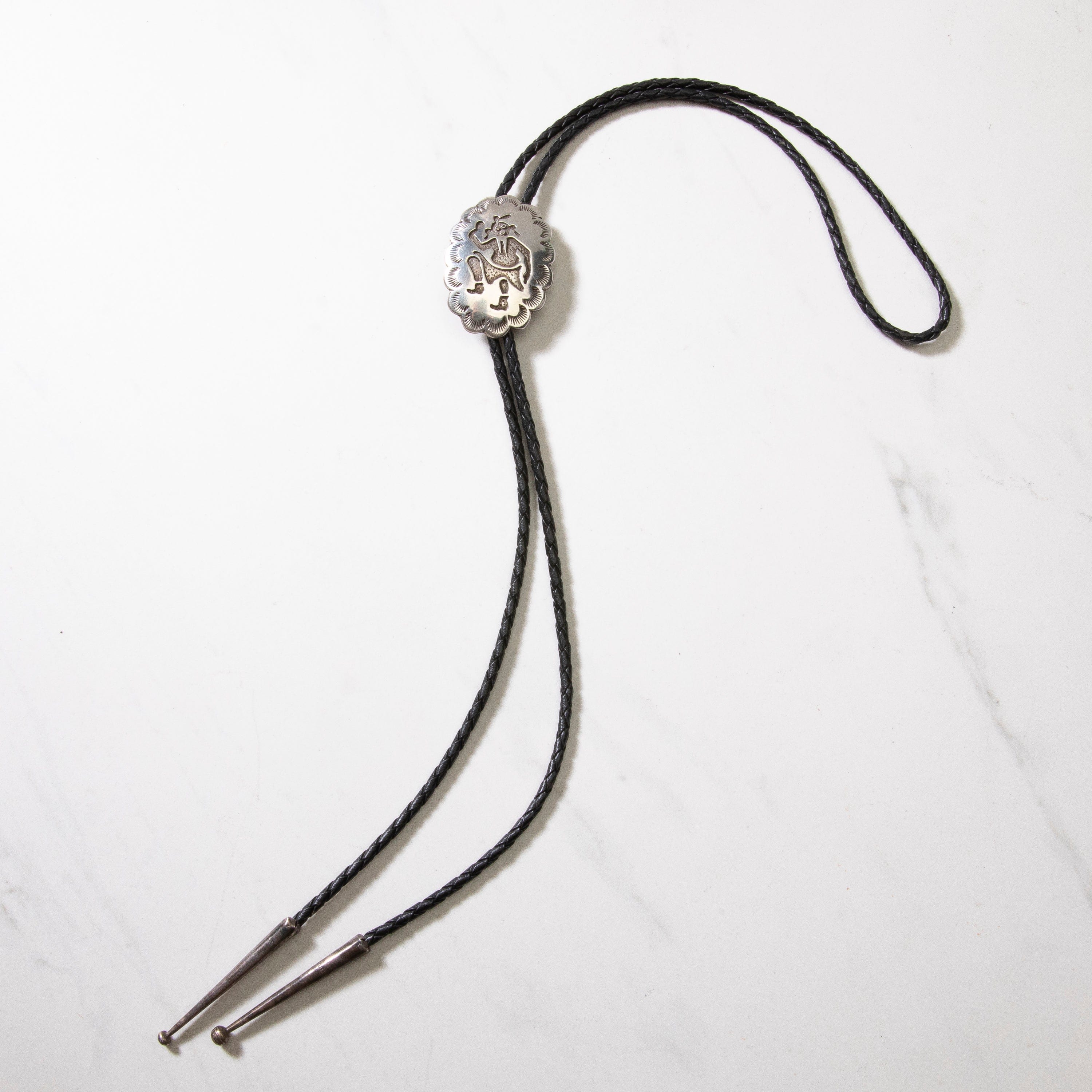 Kalifano Native American Jewelry USA Native American Made 925 Sterling Silver Bolo Tie NABT800.001