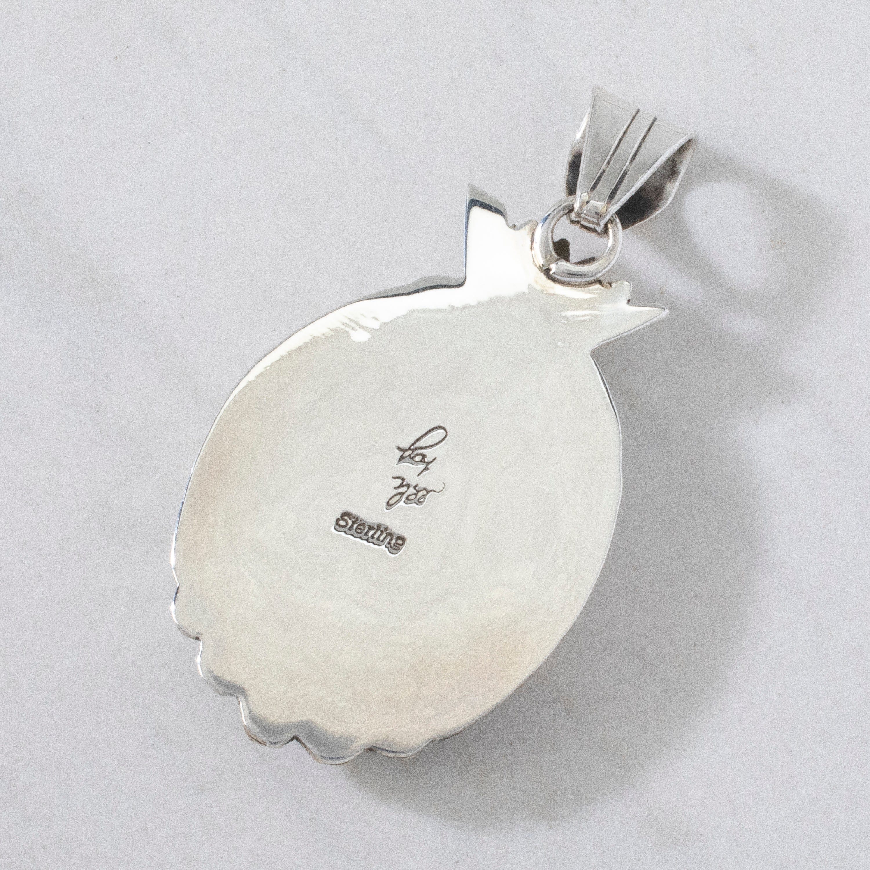 Kalifano Native American Jewelry Variscite USA Native American Made 925 Sterling Silver Pendant NAN800.019