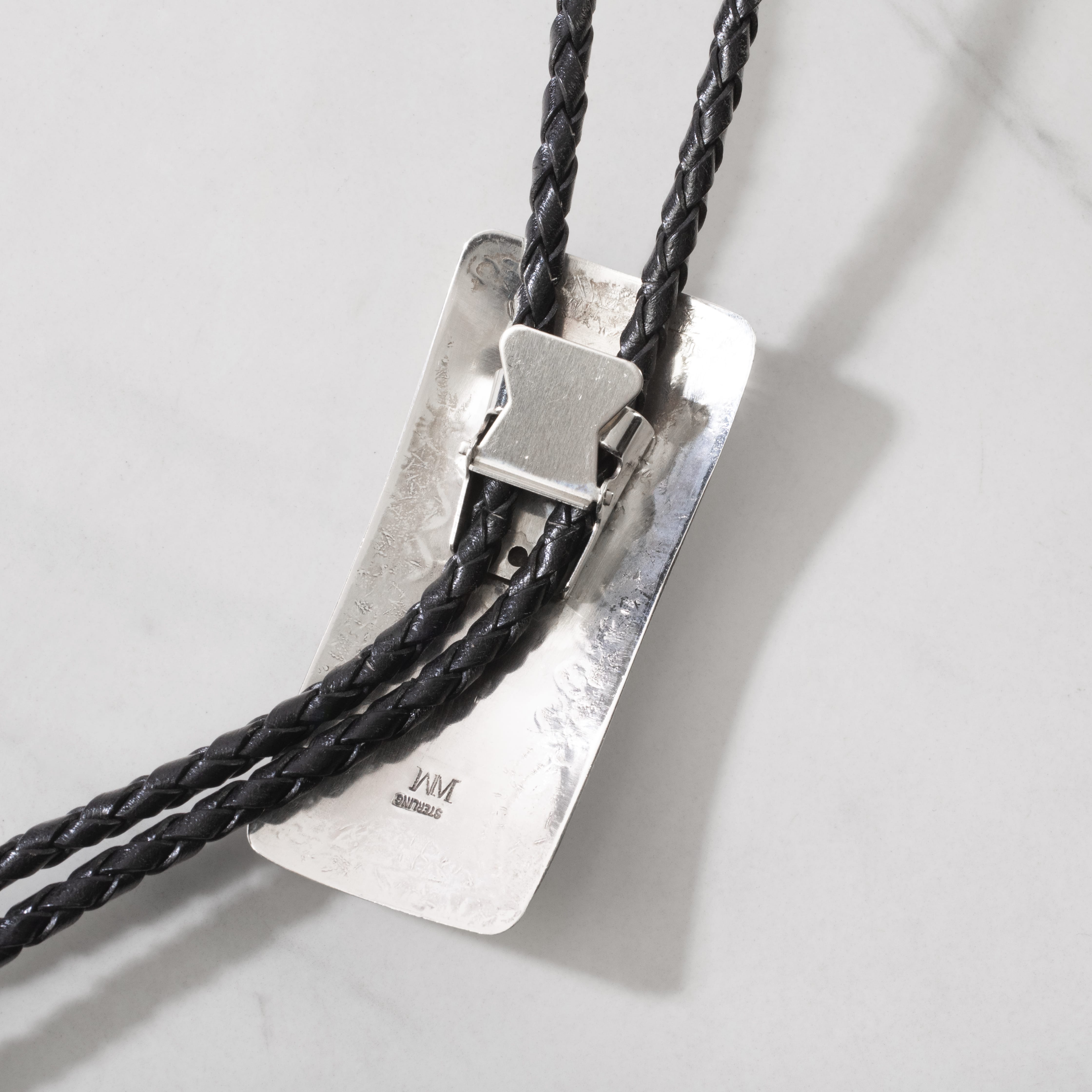 Kalifano Native American Jewelry Wilbert Musket Kingman Tuquoise & Coral Navajo USA Native American Made 925 Sterling Silver Bolo Tie NABT1250.001