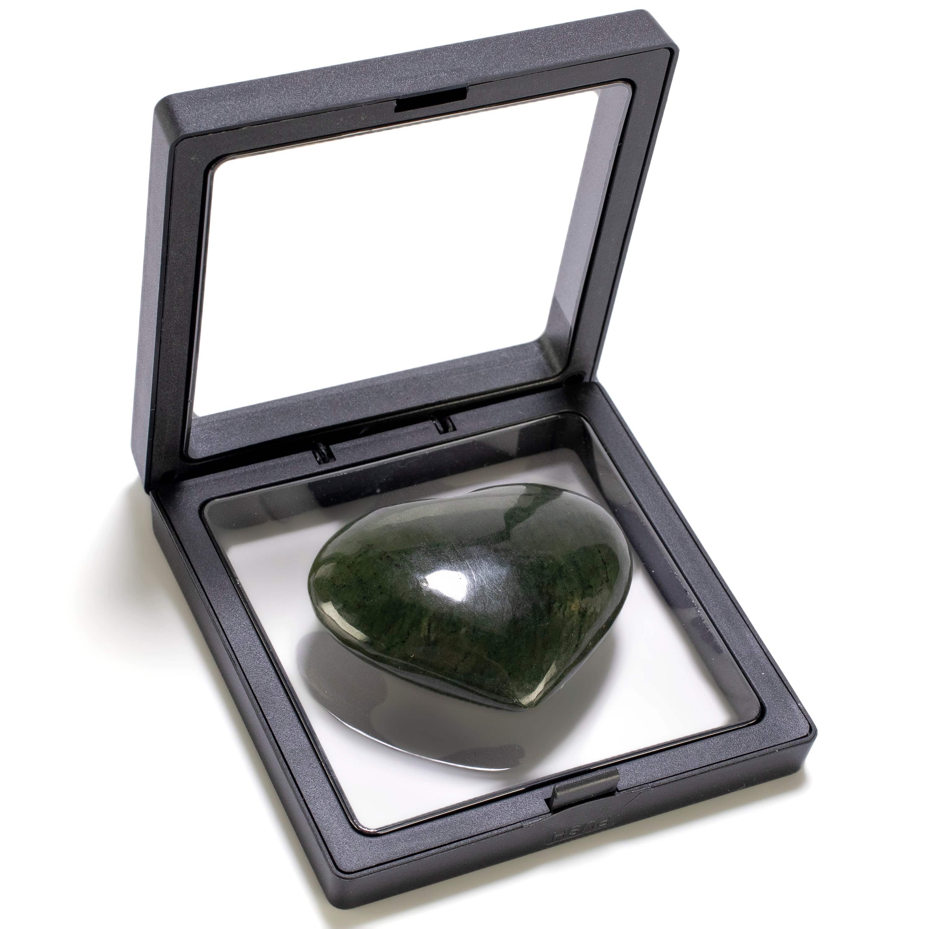 KALIFANO Nephrite Jade Nephrite Jade Gemstone Heart Carving GH140-NJ