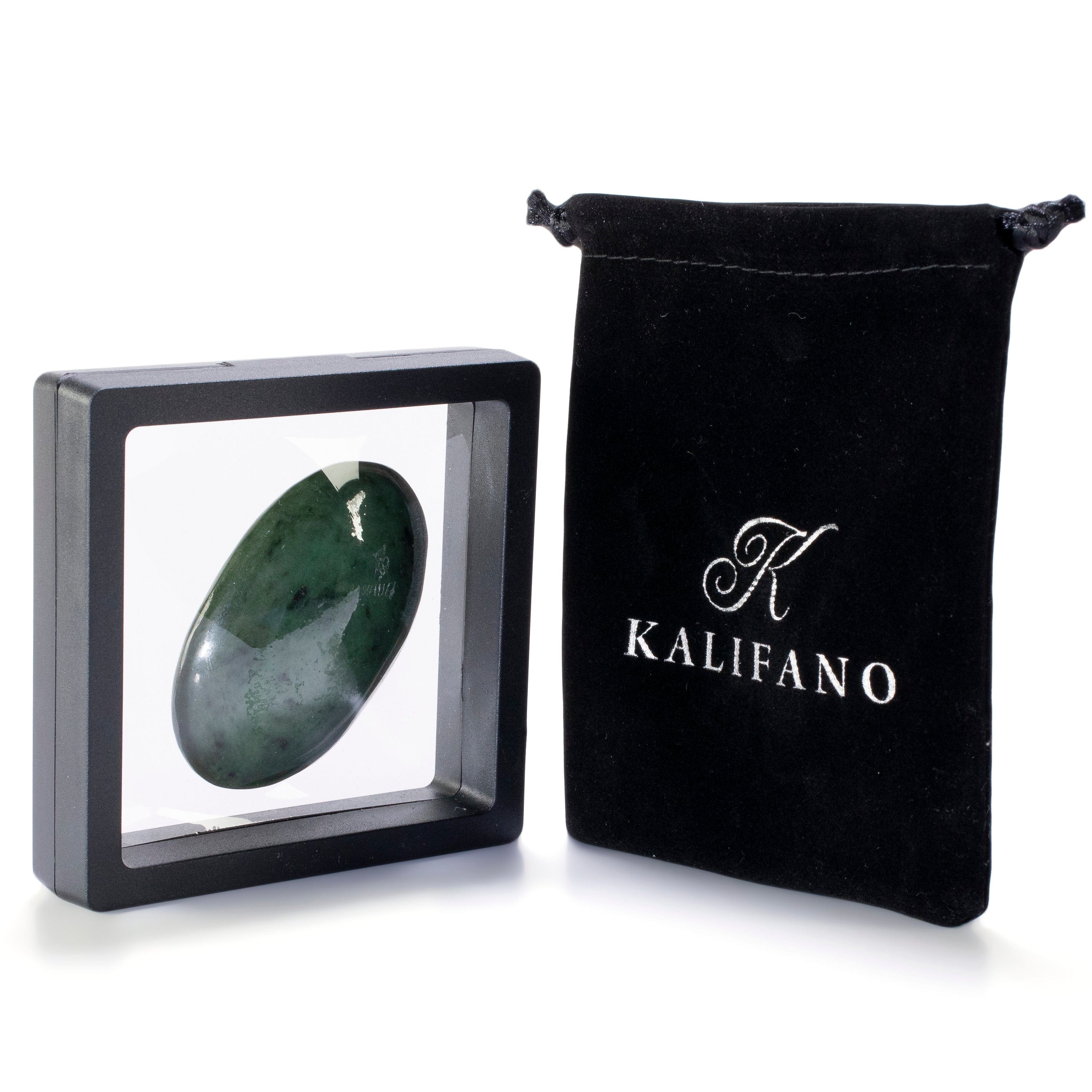 KALIFANO Nephrite Jade Nephrite Jade Palm Stone PS60-NJ