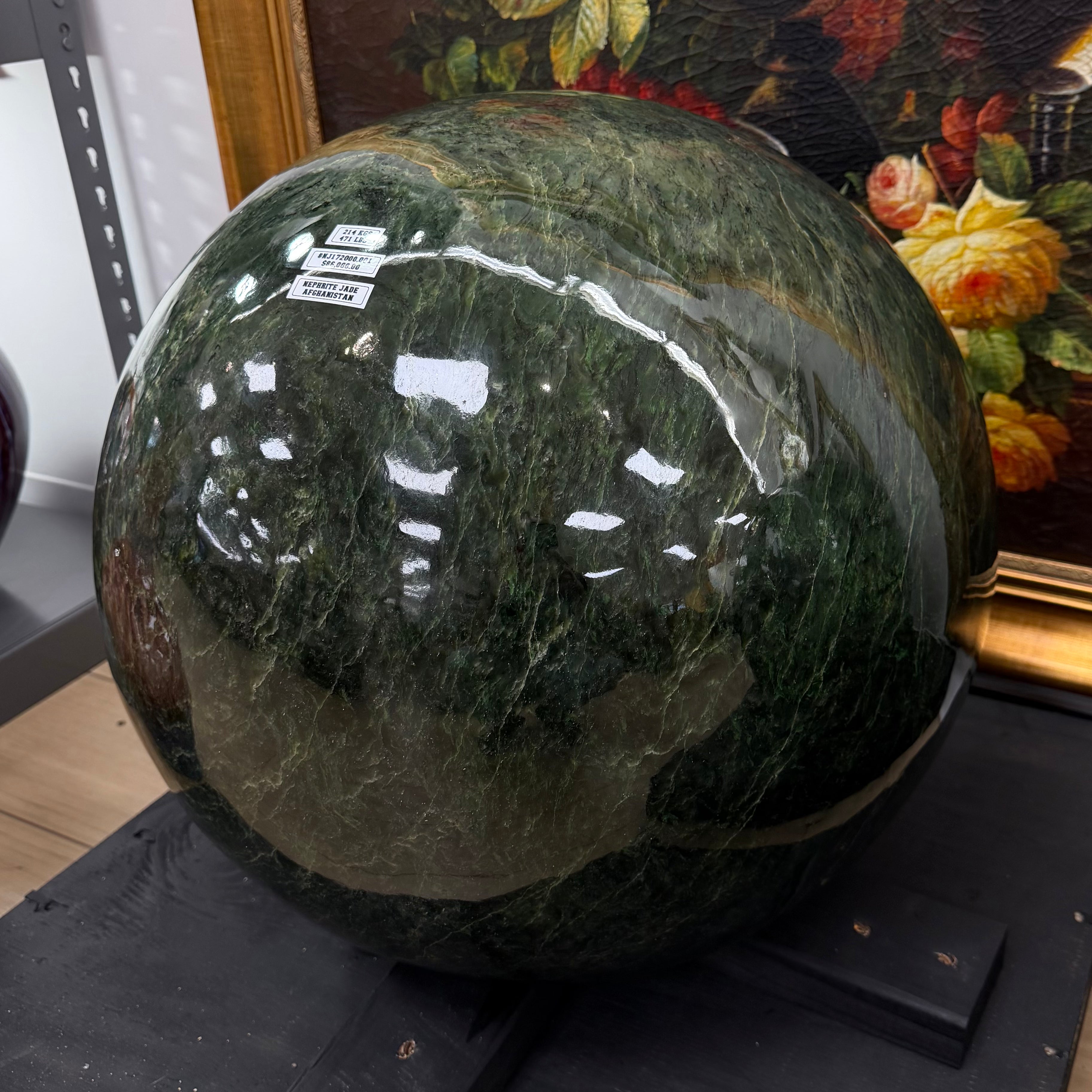 Kalifano Nephrite Jade Nephrite Jade Sphere from Afghanistan - 64" / 471 lbs NJ172000.001