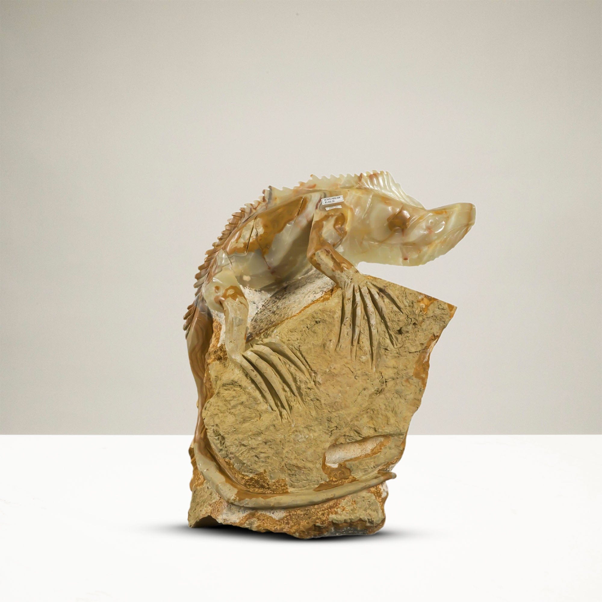 Kalifano Onyx Iguana Onyx Carving from Mexico - 355 lbs / 27" H CARV7900.006