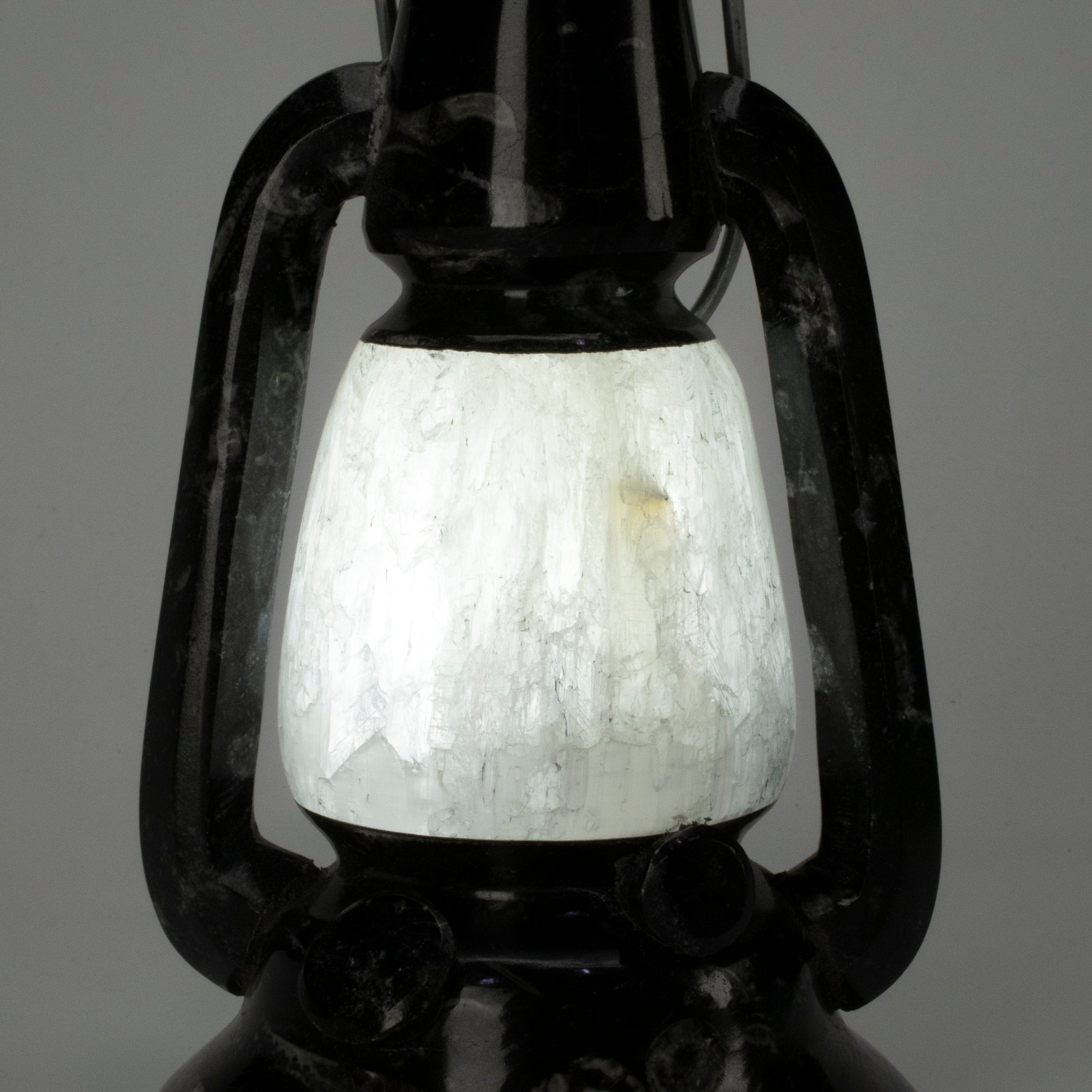 Kalifano Orthoceras Orthoceras Lantern with Selenite from Morocco ORL400