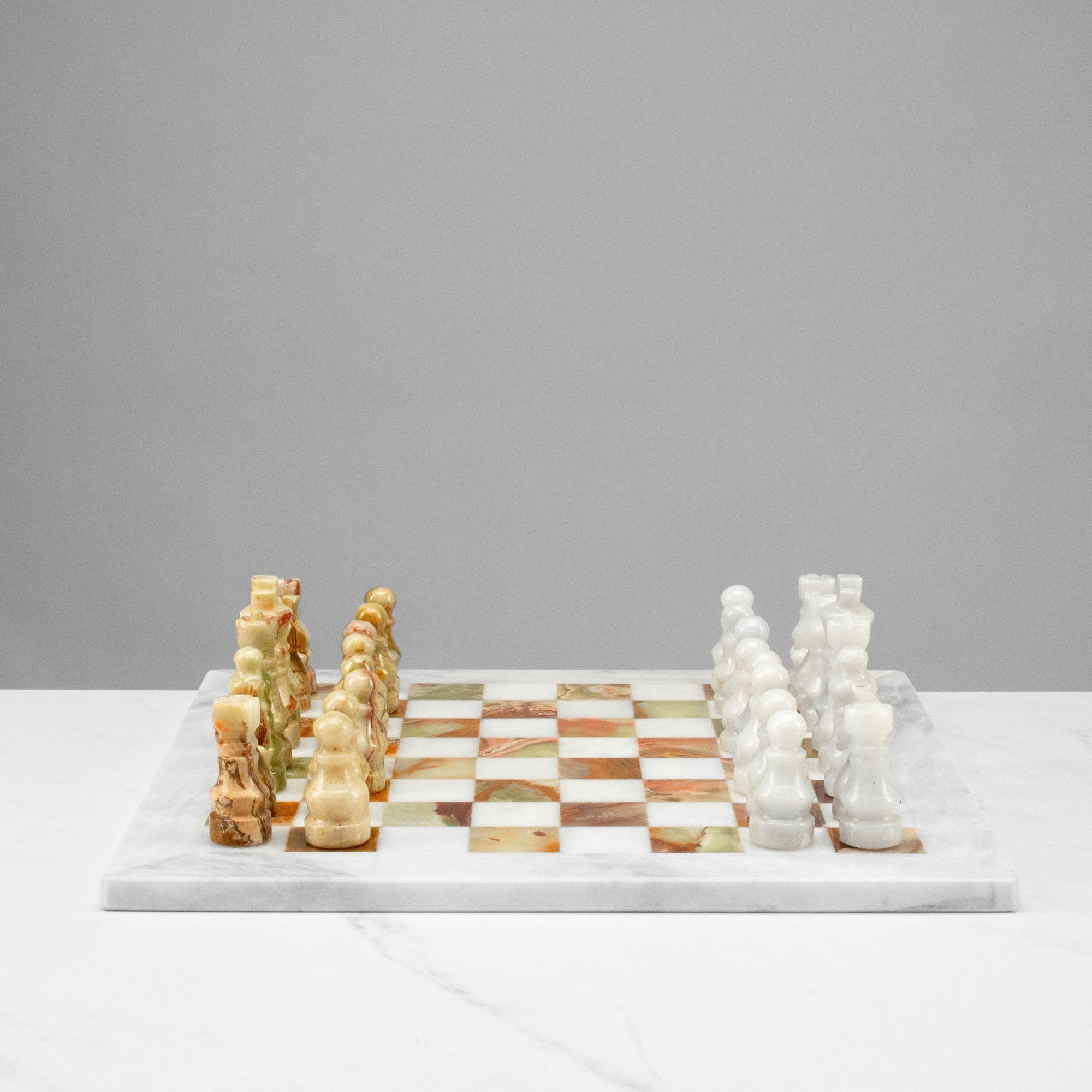 Kalifano Green Onyx Hand-Carved Chess Set
