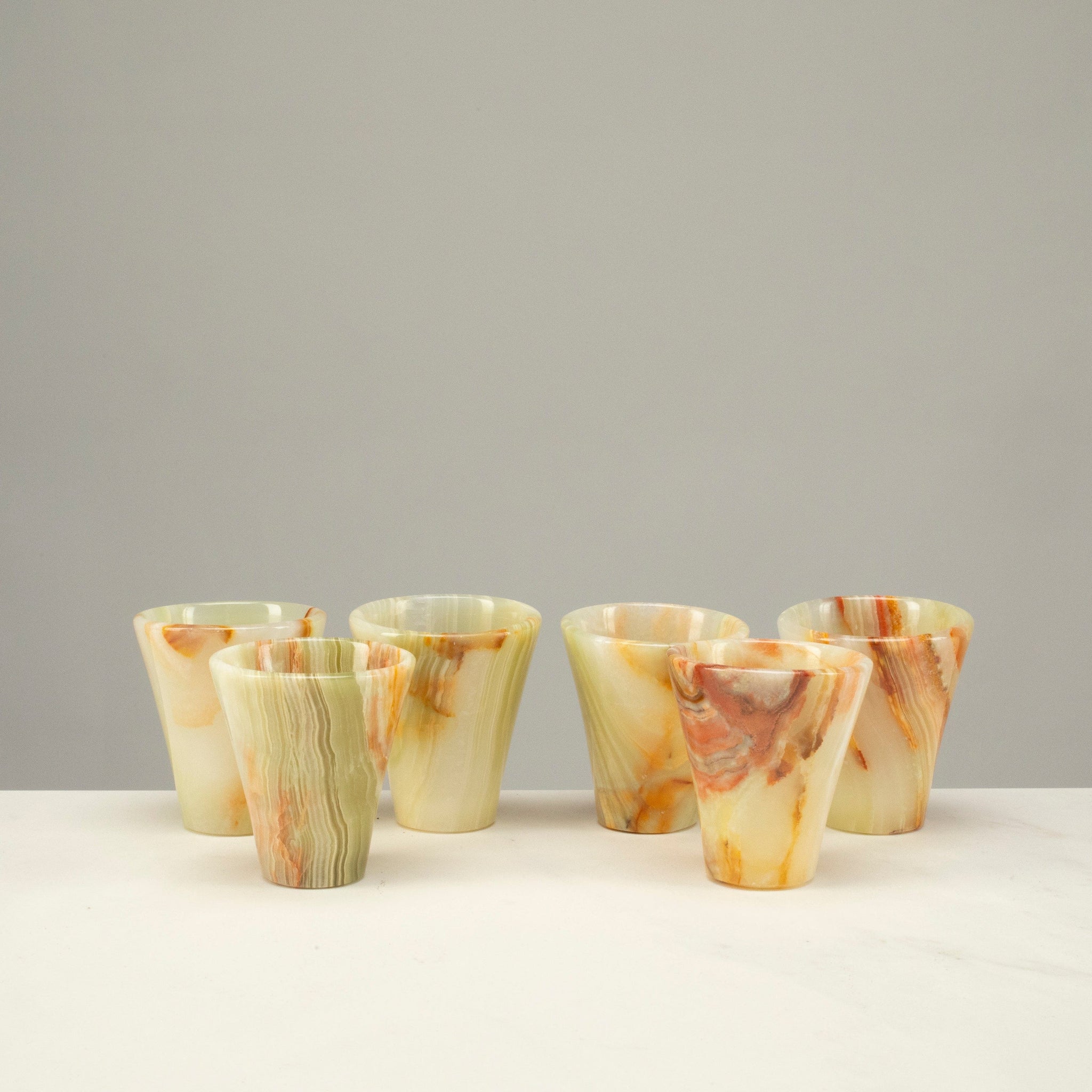 Pakistan Green Onyx Shot Glass Set of 6
