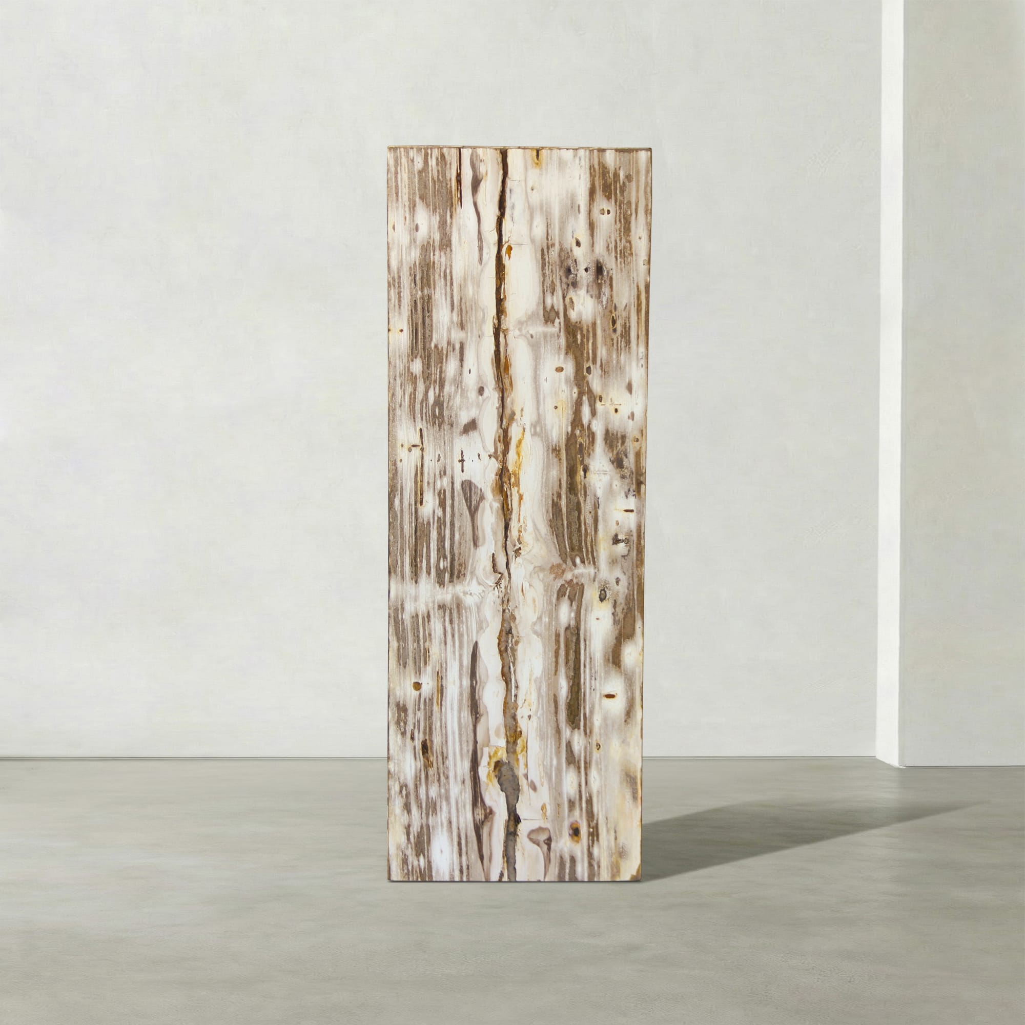 Kalifano Petrified Wood Natural Petrified Wood Hollow Square Pedestal from Indonesia - 39" / 155 lbs PWP8000.053
