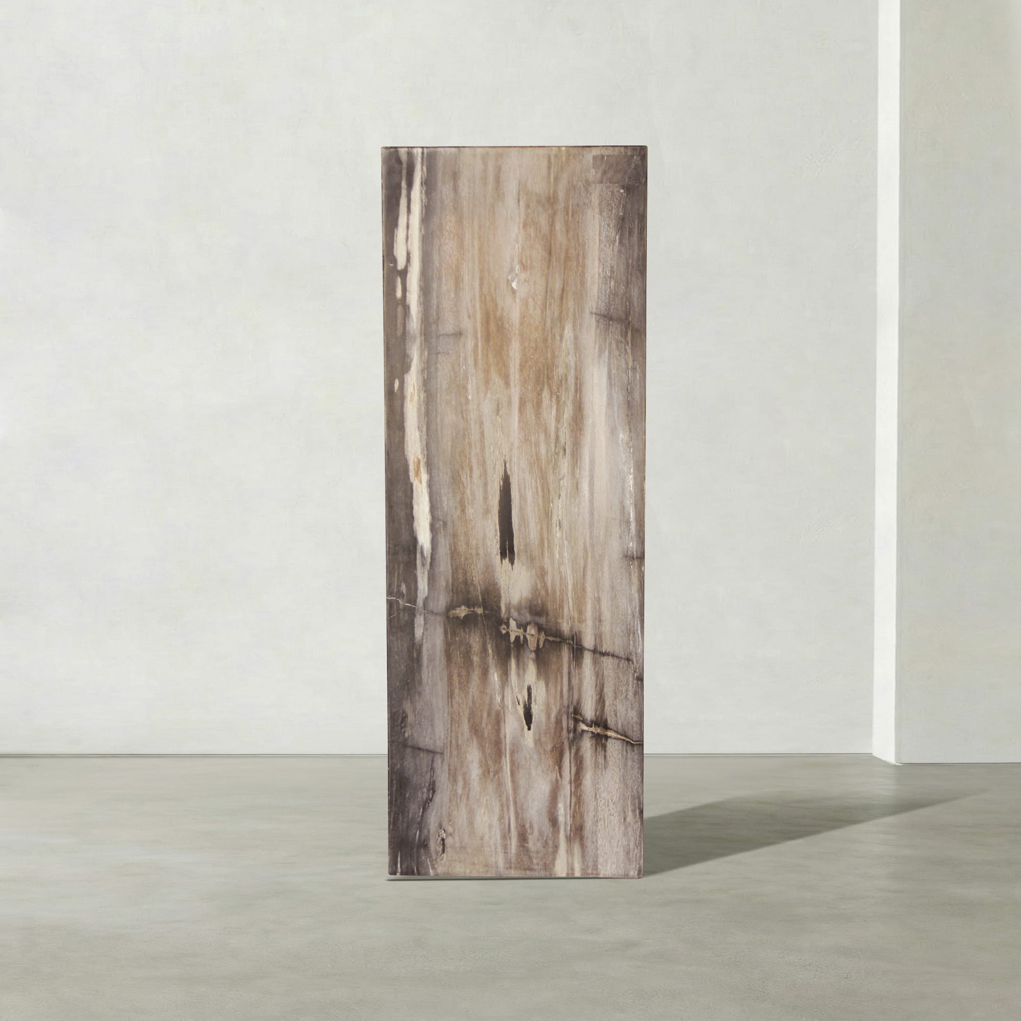 Kalifano Petrified Wood Natural Petrified Wood Hollow Square Pedestal from Indonesia - 39" / 166 lbs PWP8000.060