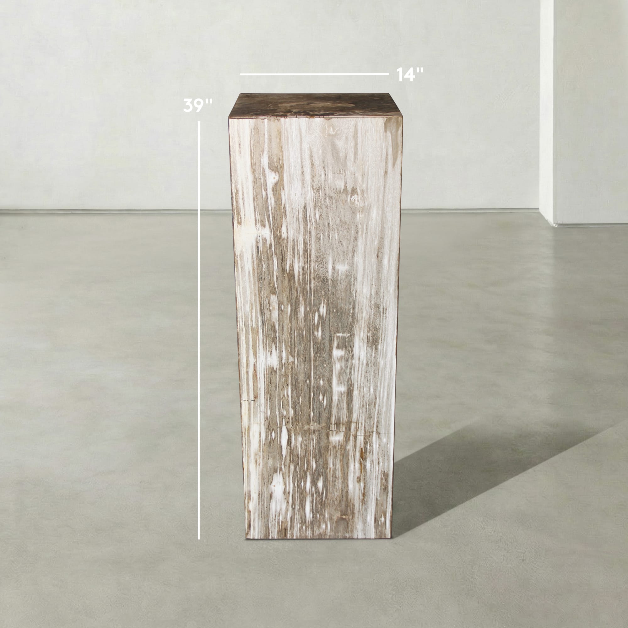 Kalifano Petrified Wood Natural Petrified Wood Hollow Square Pedestal from Indonesia - 39" / 177 lbs PWP8000.054