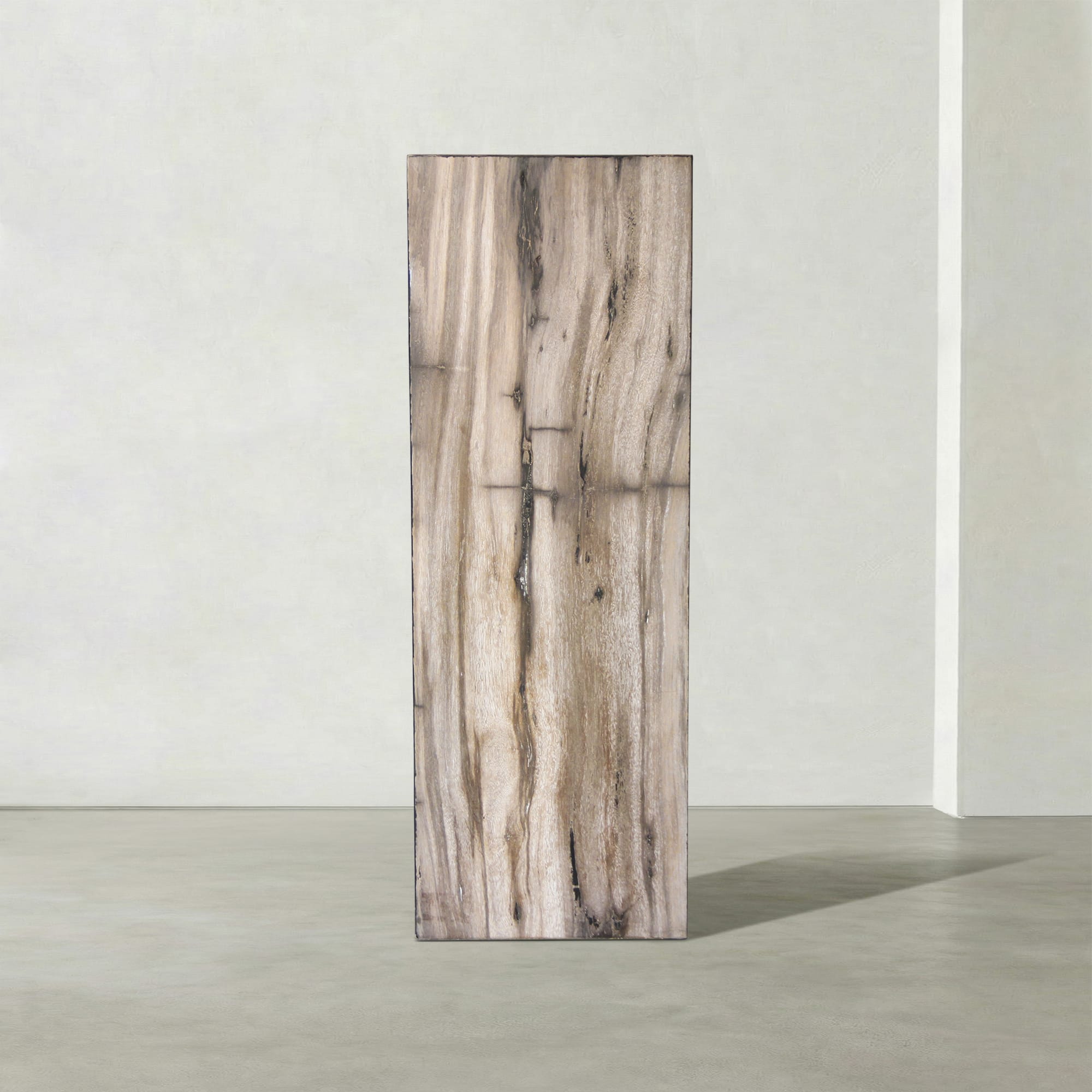 Kalifano Petrified Wood Natural Petrified Wood Hollow Square Pedestal from Indonesia - 39" / 177 lbs PWP8000.055