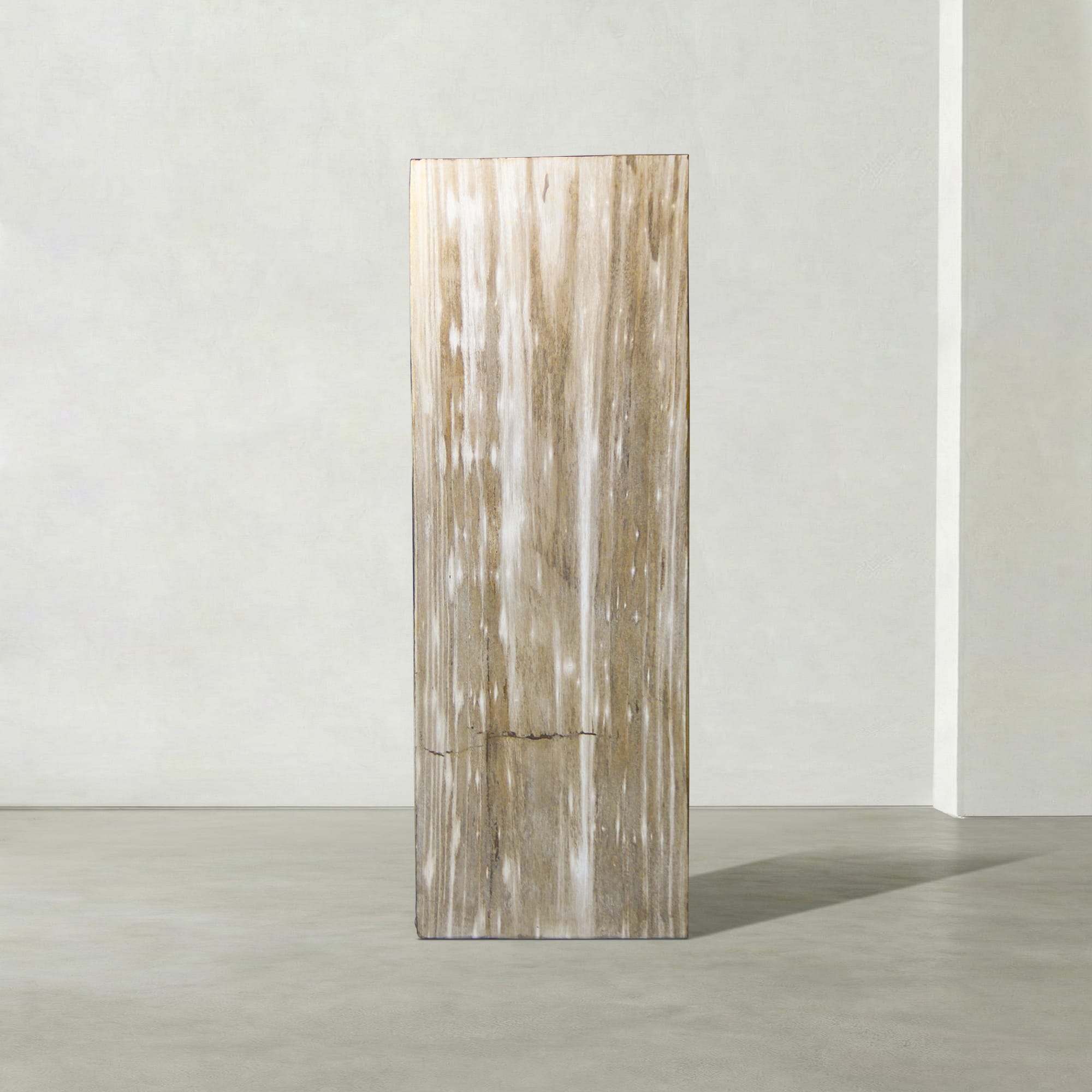 Kalifano Petrified Wood Natural Petrified Wood Hollow Square Pedestal from Indonesia - 39" / 179 lbs PWP8000.045