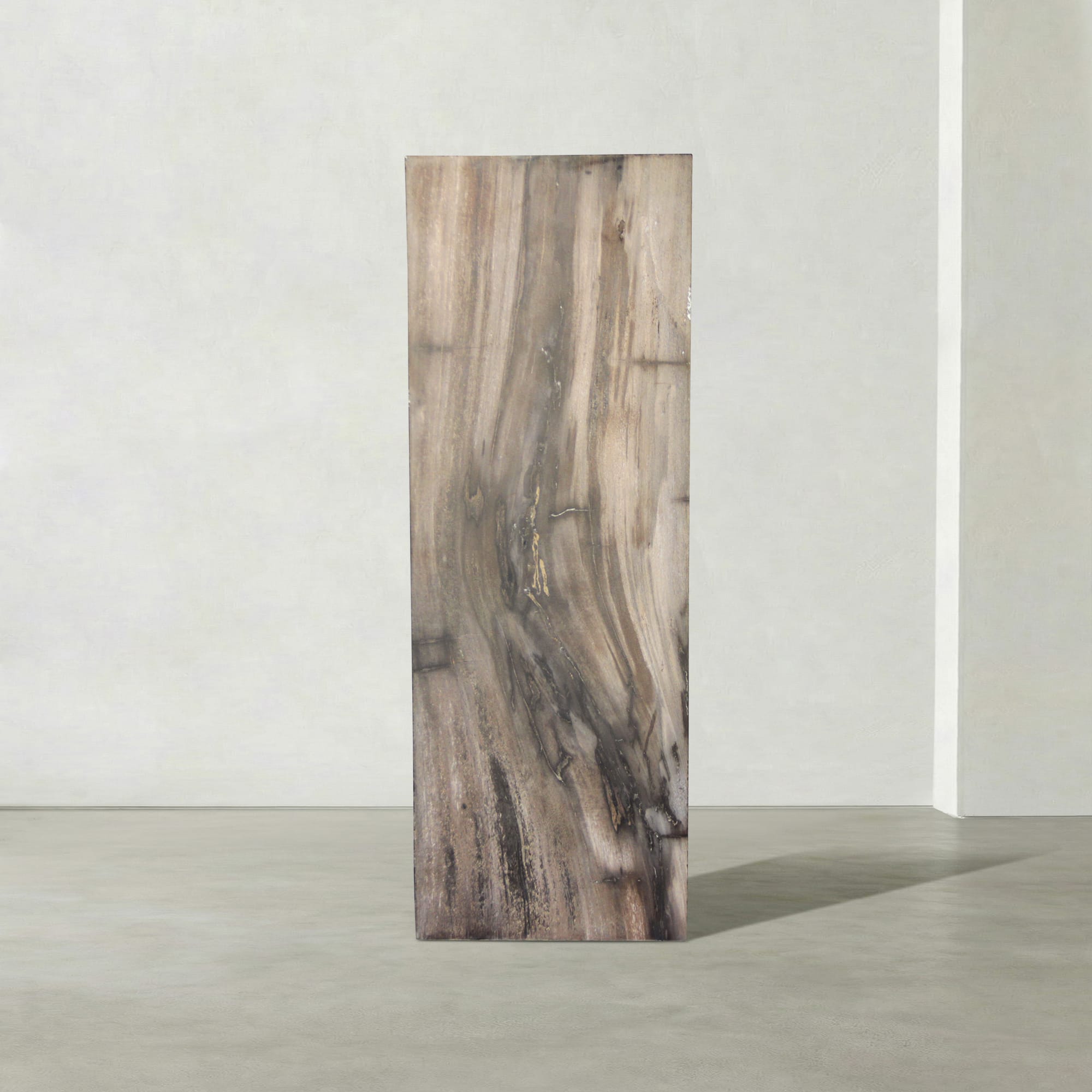 Kalifano Petrified Wood Natural Petrified Wood Hollow Square Pedestal from Indonesia - 39" / 192 lbs PWP8000.059