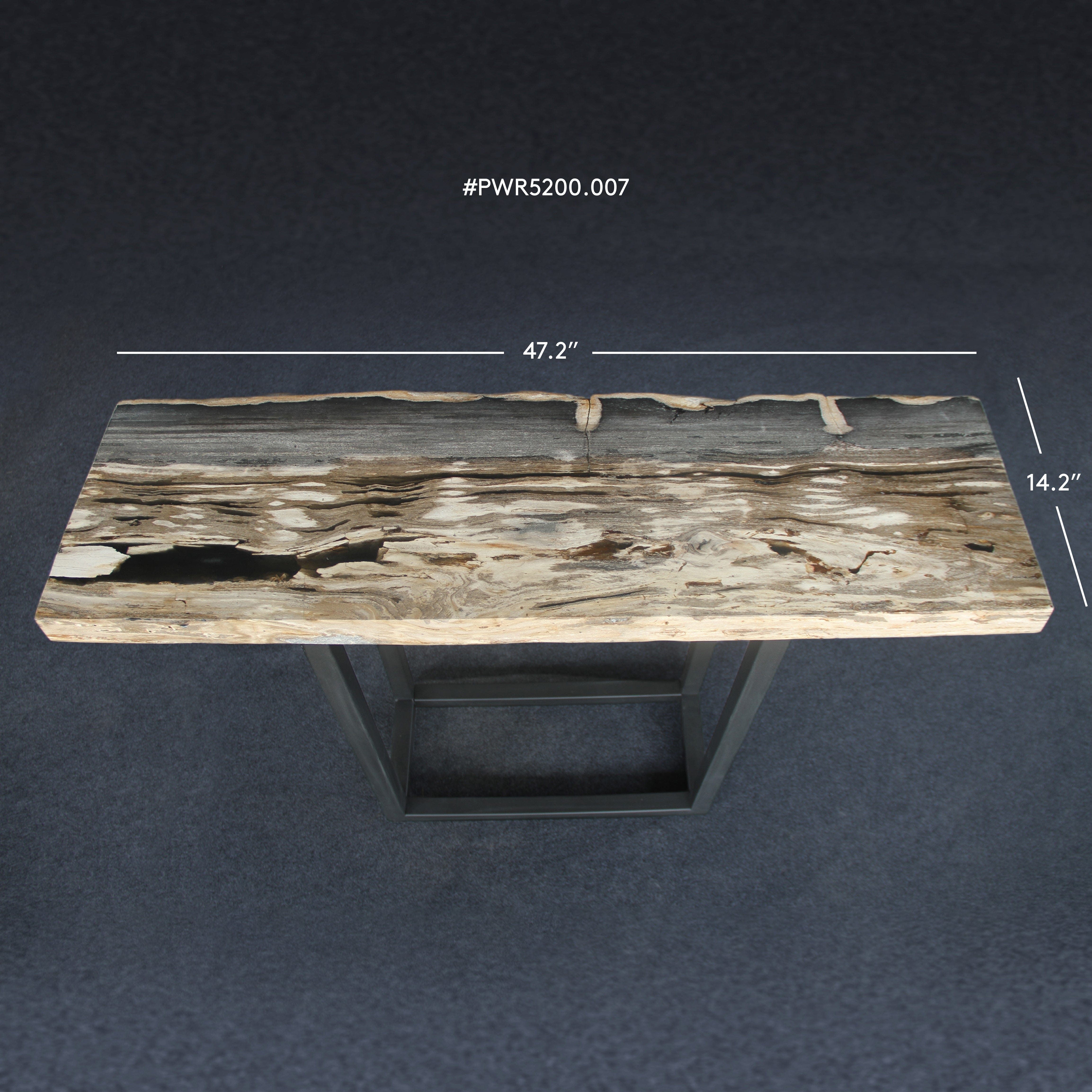 Kalifano Petrified Wood Petrified Wood Console Table 47" / 101 lbs PWR5200.007