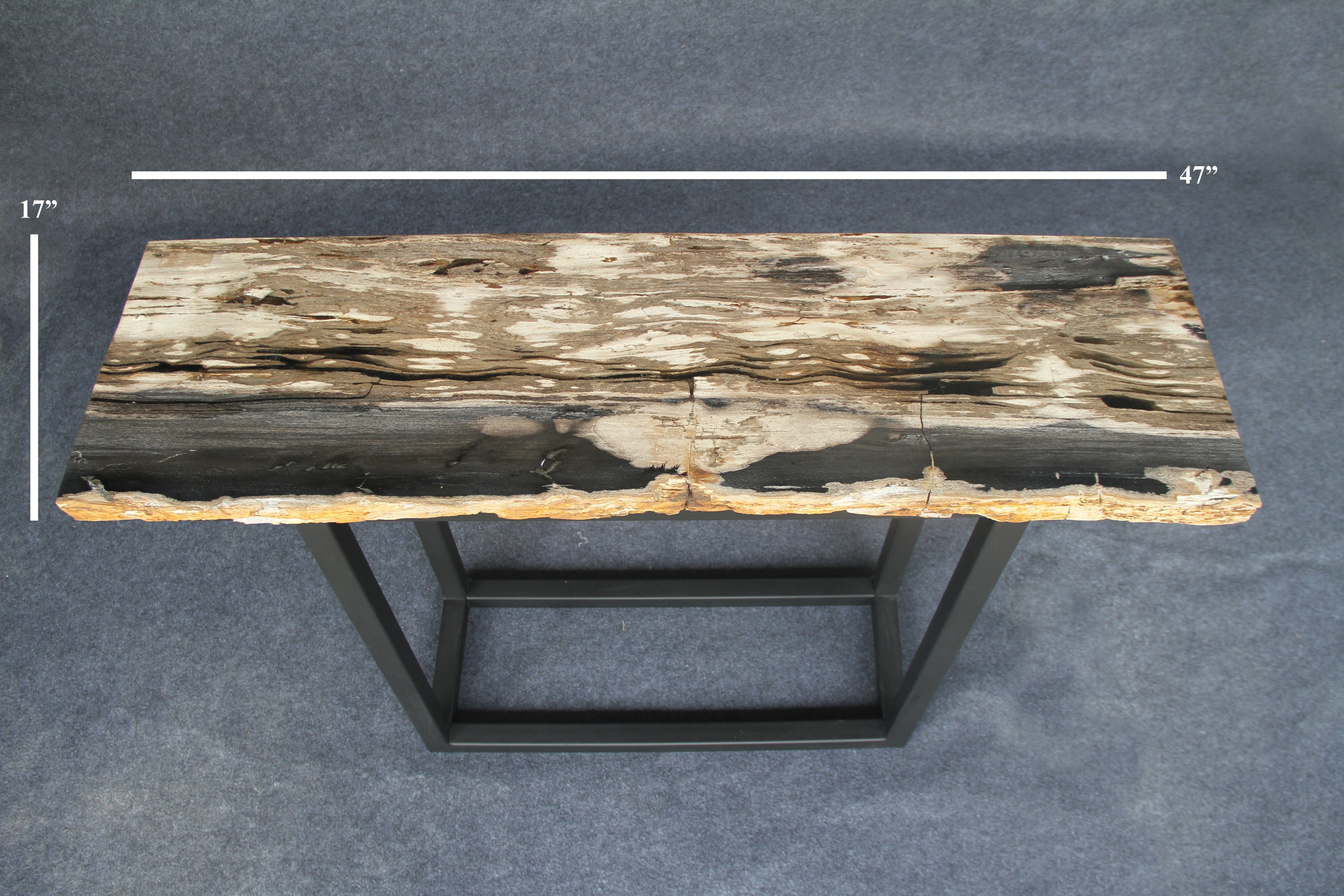 Kalifano Petrified Wood Petrified Wood Console Table 47" / 86 lbs PWR4400.006