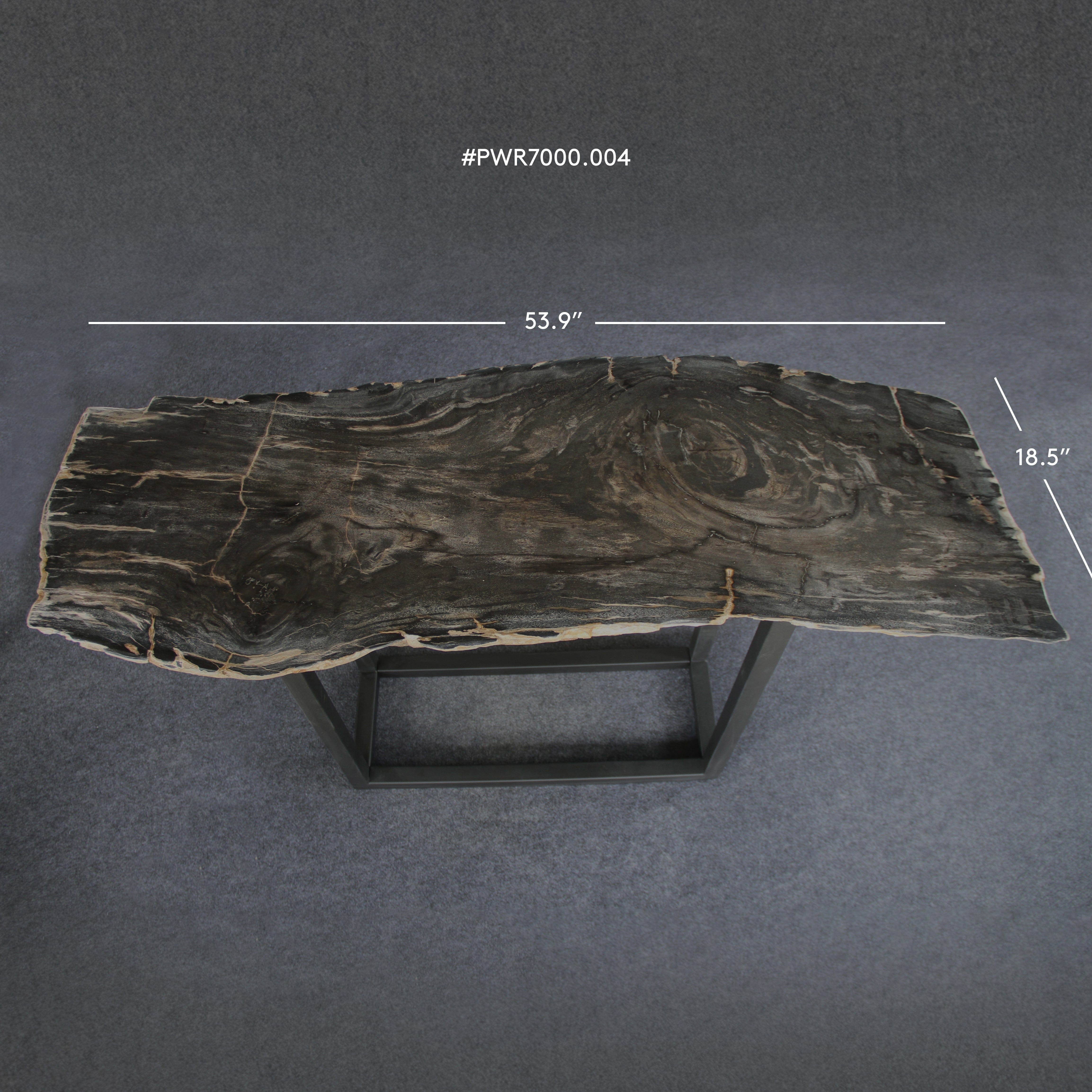 Kalifano Petrified Wood Petrified Wood Console Table 54" / 137 lbs PWR7000.004