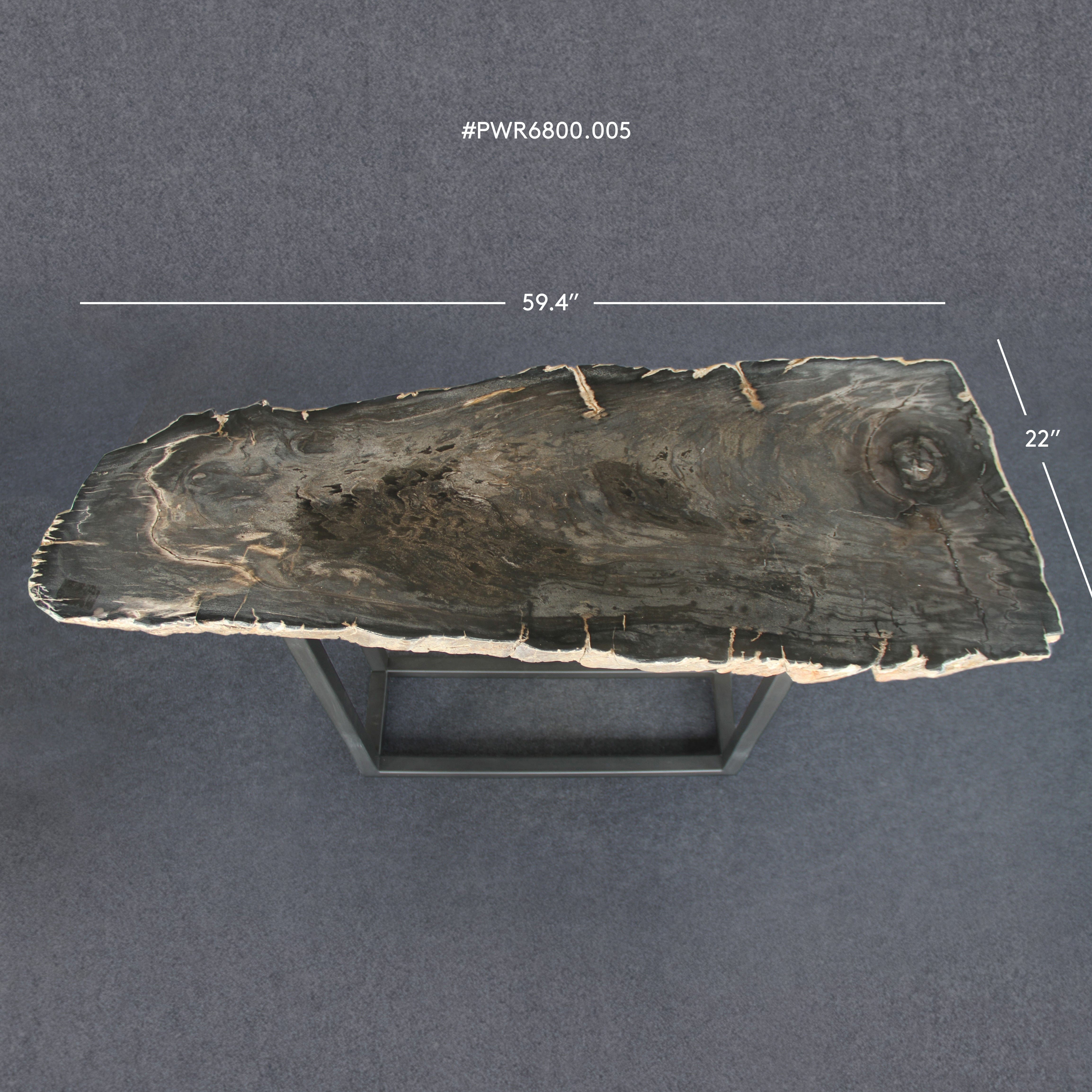Kalifano Petrified Wood Petrified Wood Console Table 59" / 132 lbs PWR6800.005