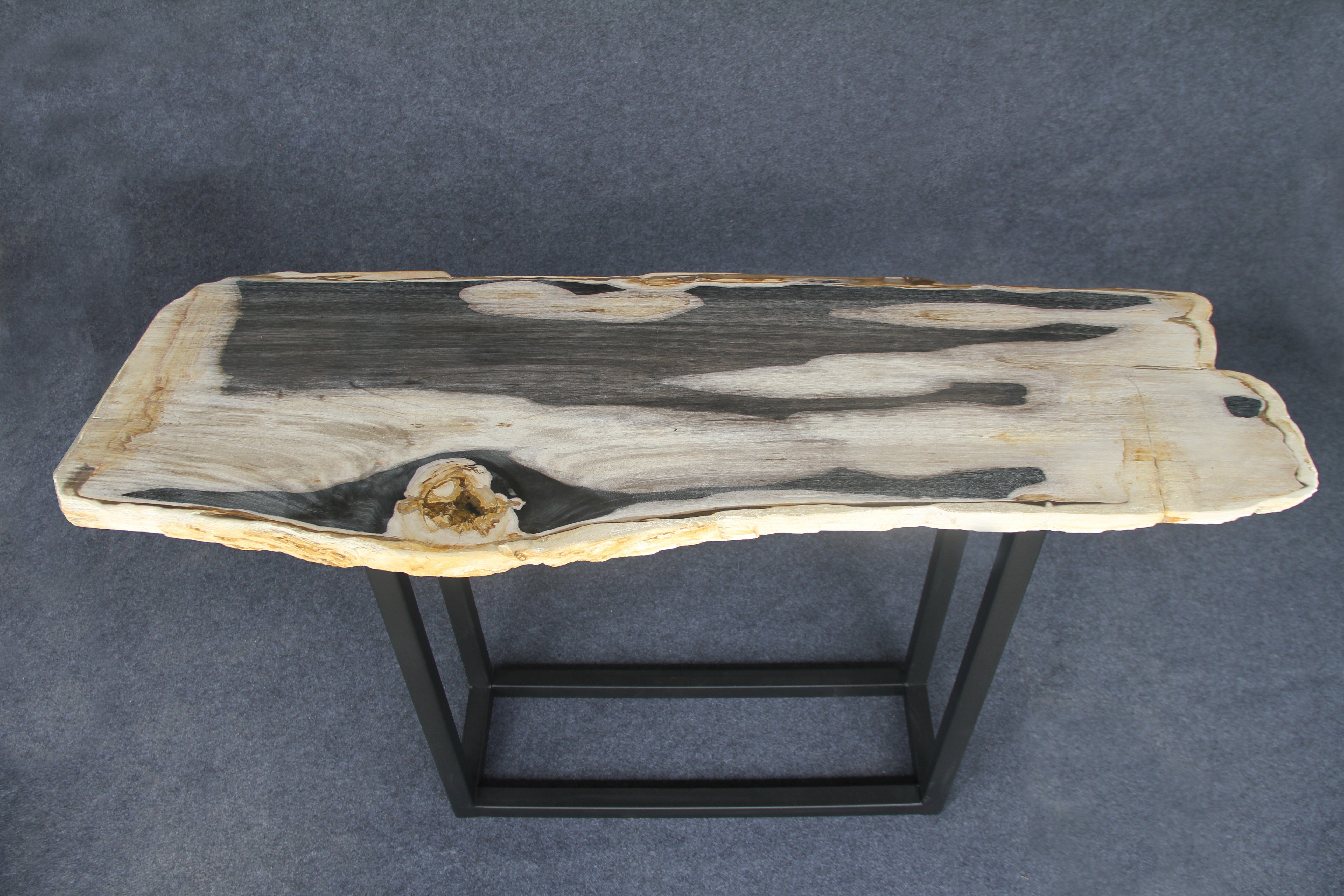 Kalifano Petrified Wood Petrified Wood Console Table 59" / 137 lbs PWR7000.003