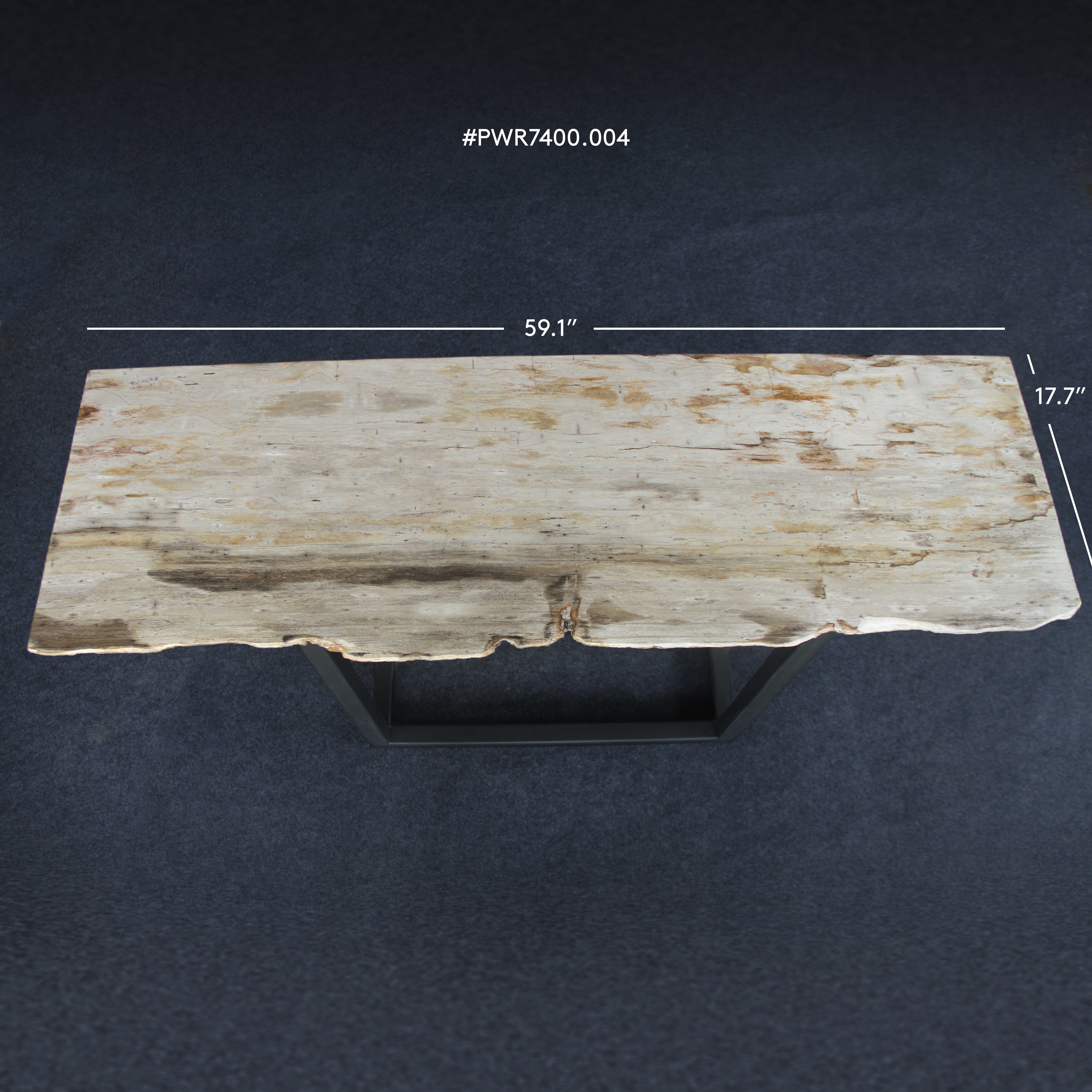 Kalifano Petrified Wood Petrified Wood Console Table 59" / 143 lbs PWR7400.004