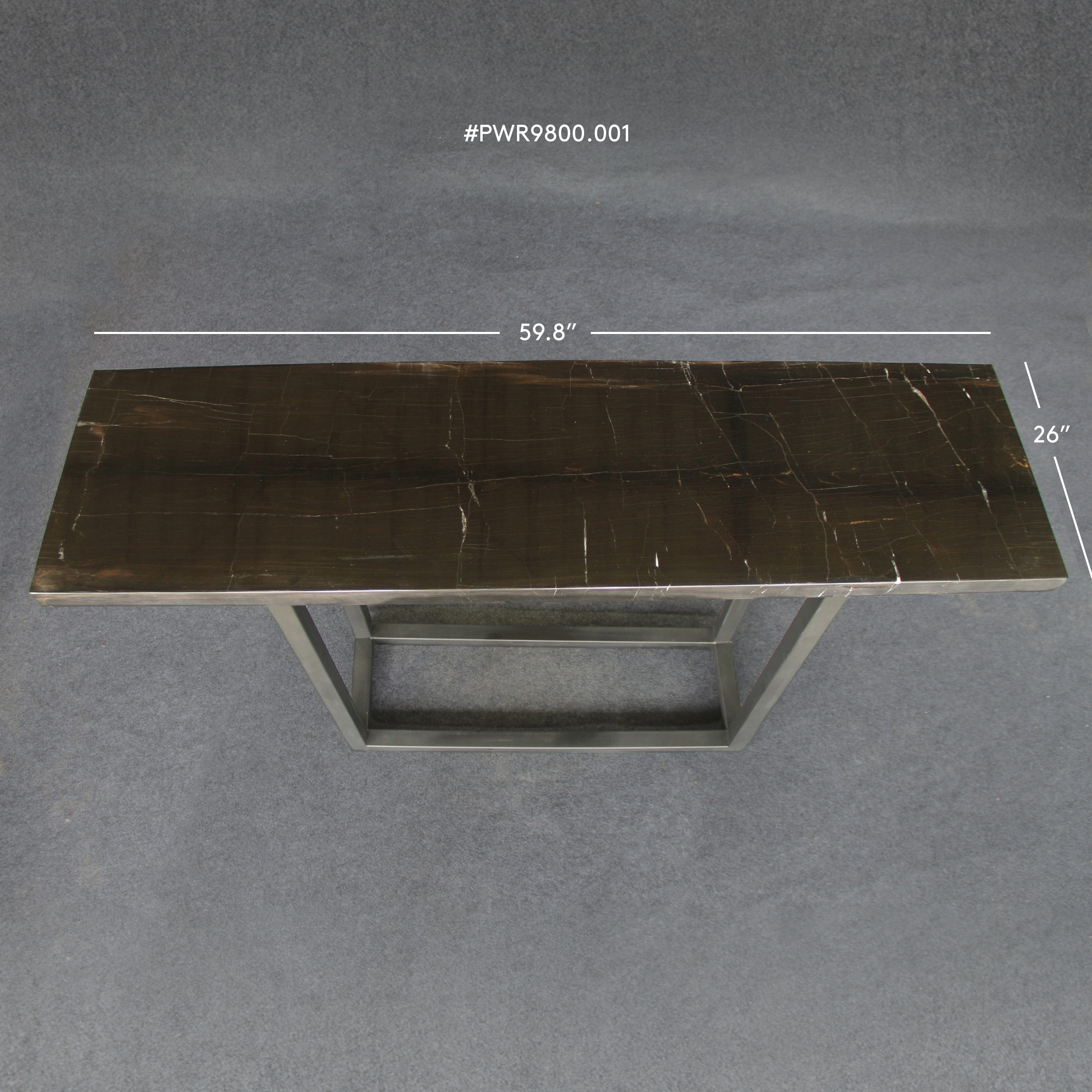 Kalifano Petrified Wood Petrified Wood Console Table 60" / 190 lbs PWR9800.001