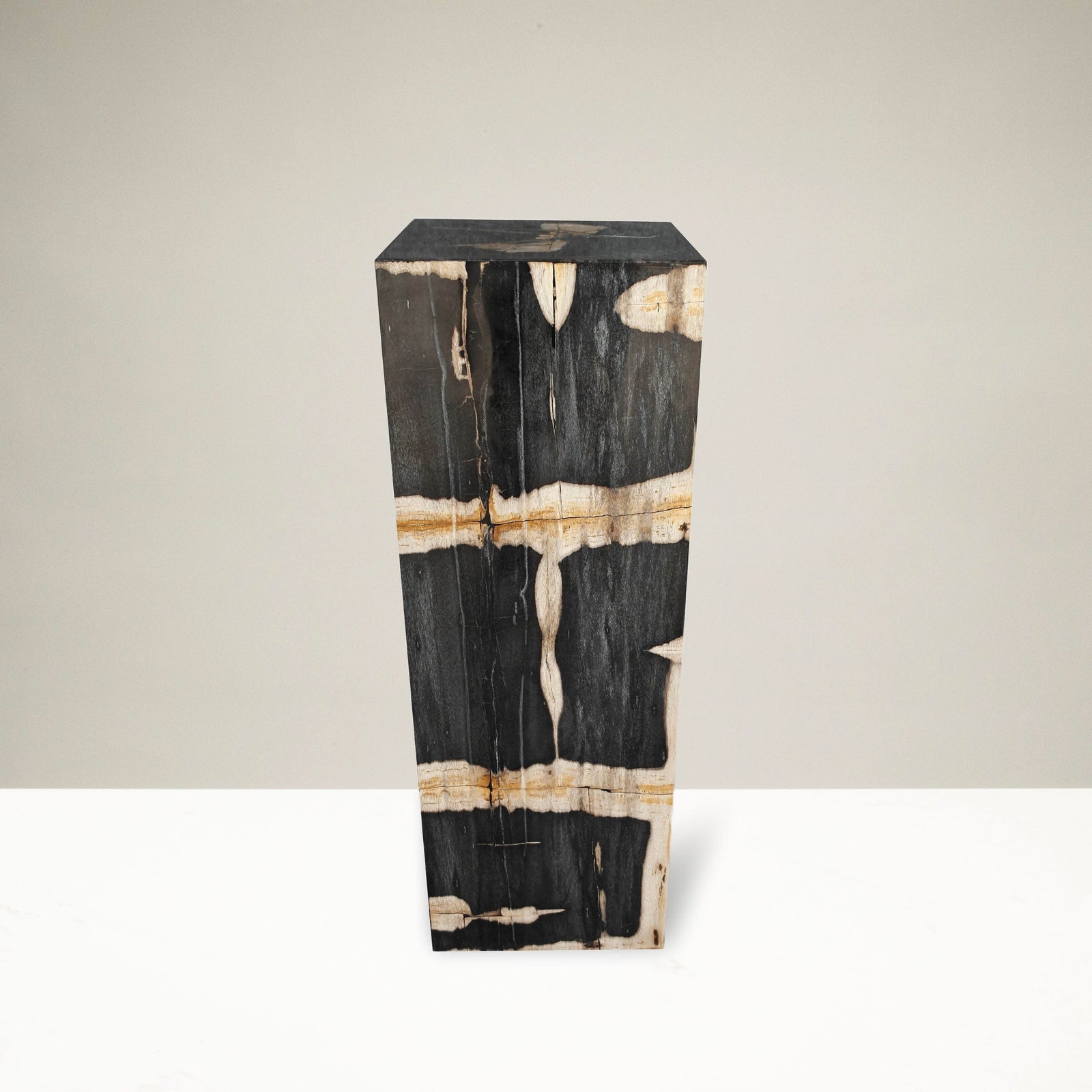 Kalifano Petrified Wood Petrified Wood Rectangular Pedestal from Indonesia - 40" / 181 lbs PWP8000.007