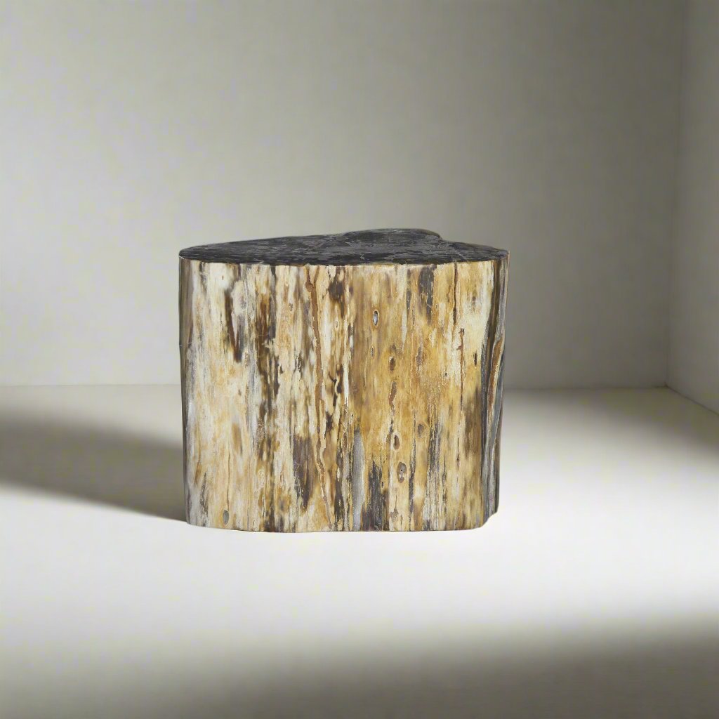 Kalifano Petrified Wood Petrified Wood Round Stump / Stool 18" / 373lbs PWS6800.001