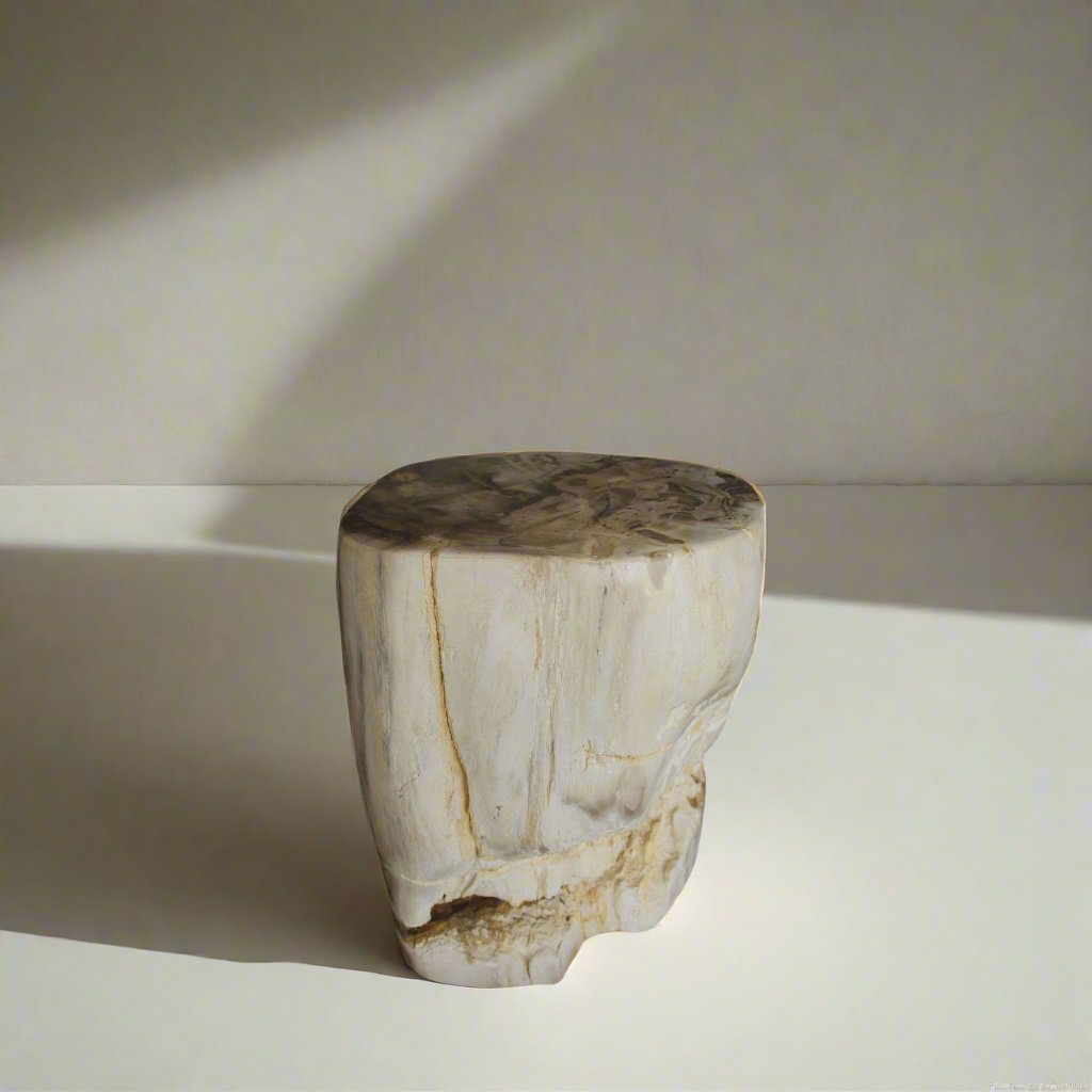 Kalifano Petrified Wood Petrified Wood Round Stump / Stool from Indonesia - 43" / 191 lbs PWS3600.005