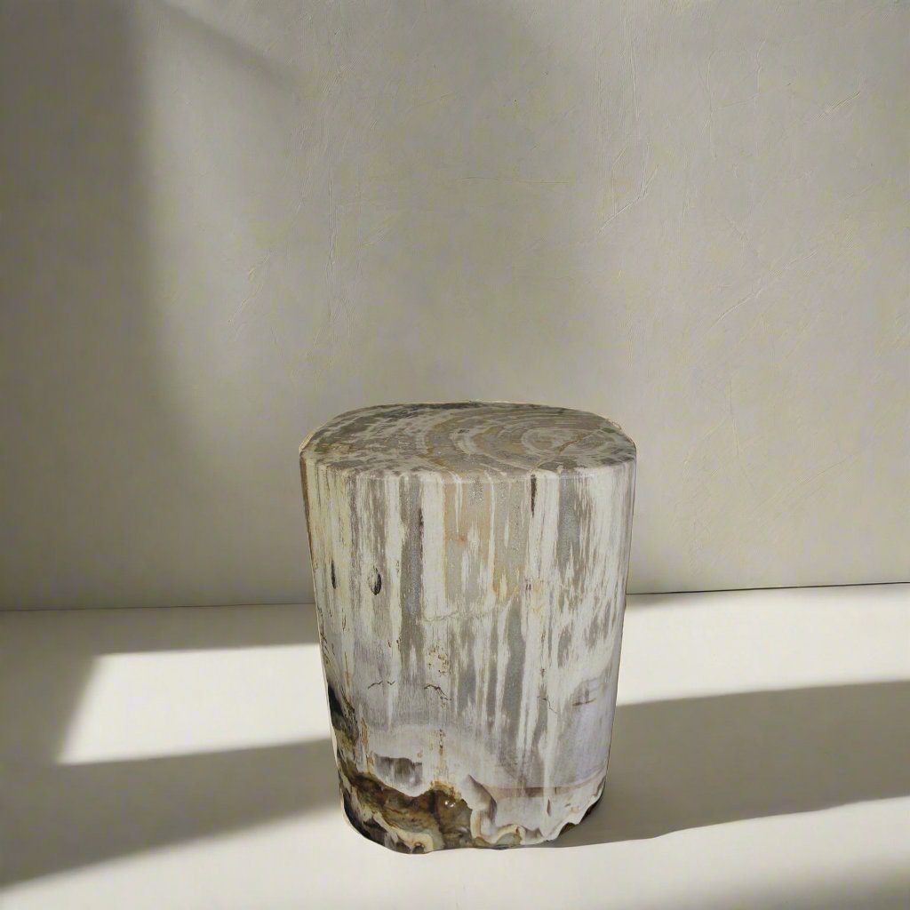 Kalifano Petrified Wood Petrified Wood Round Stump / Stool from Indonesia - 45" / 253 lbs PWS4600.002