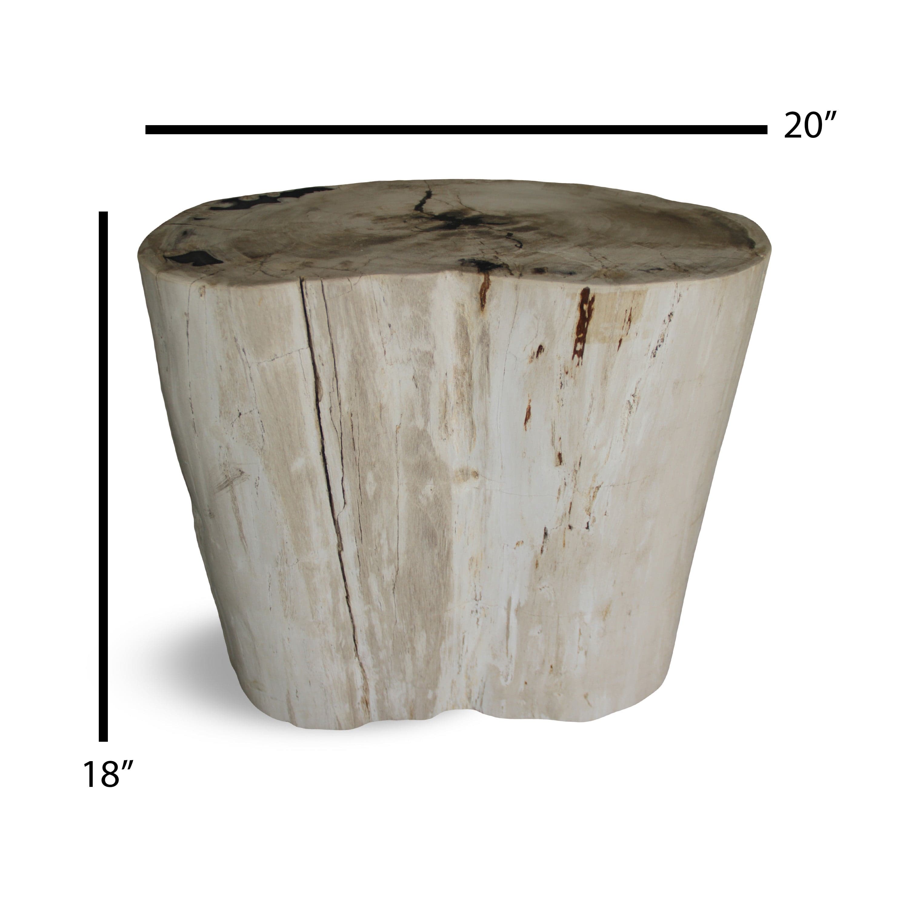 Kalifano Petrified Wood Petrified Wood Round Stump / Stool from Indonesia - 46" / 271 lbs PWS5000.005