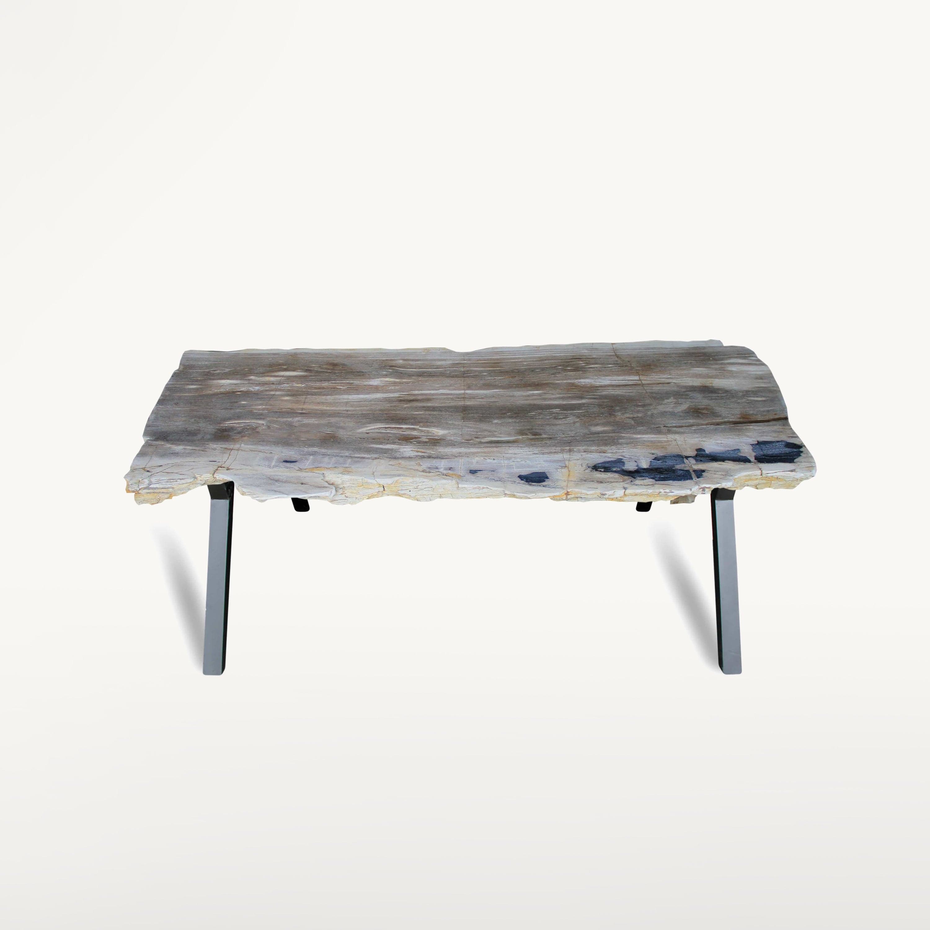 Kalifano Petrified Wood Polished Petrified Wood Table from Indonesia - 80" / 408 lbs PWR14800.001