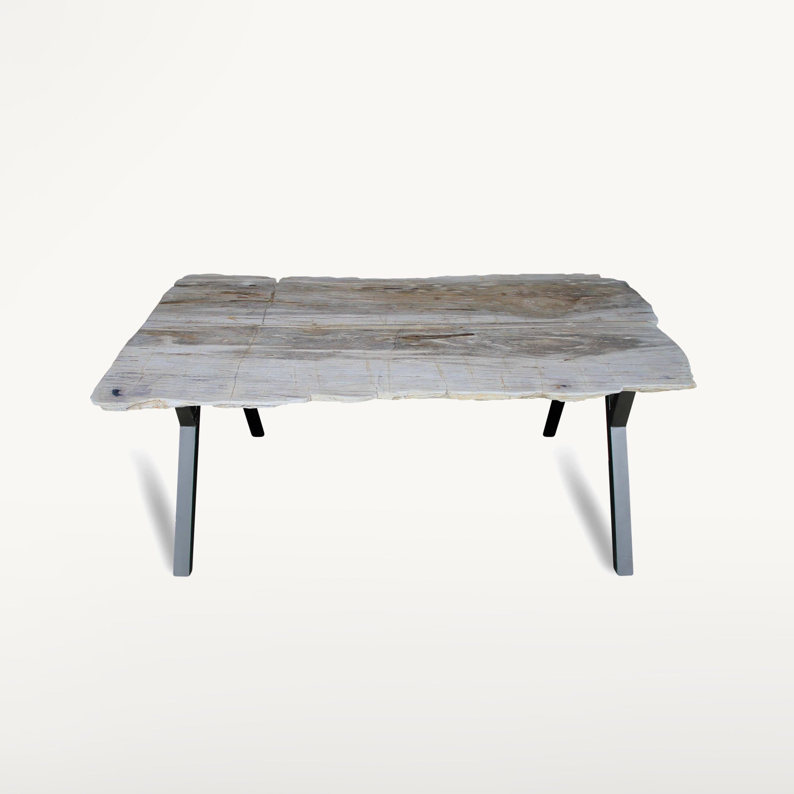 Kalifano Petrified Wood Polished Petrified Wood Table from Indonesia - 88" / 606 lbs PWR22000.001