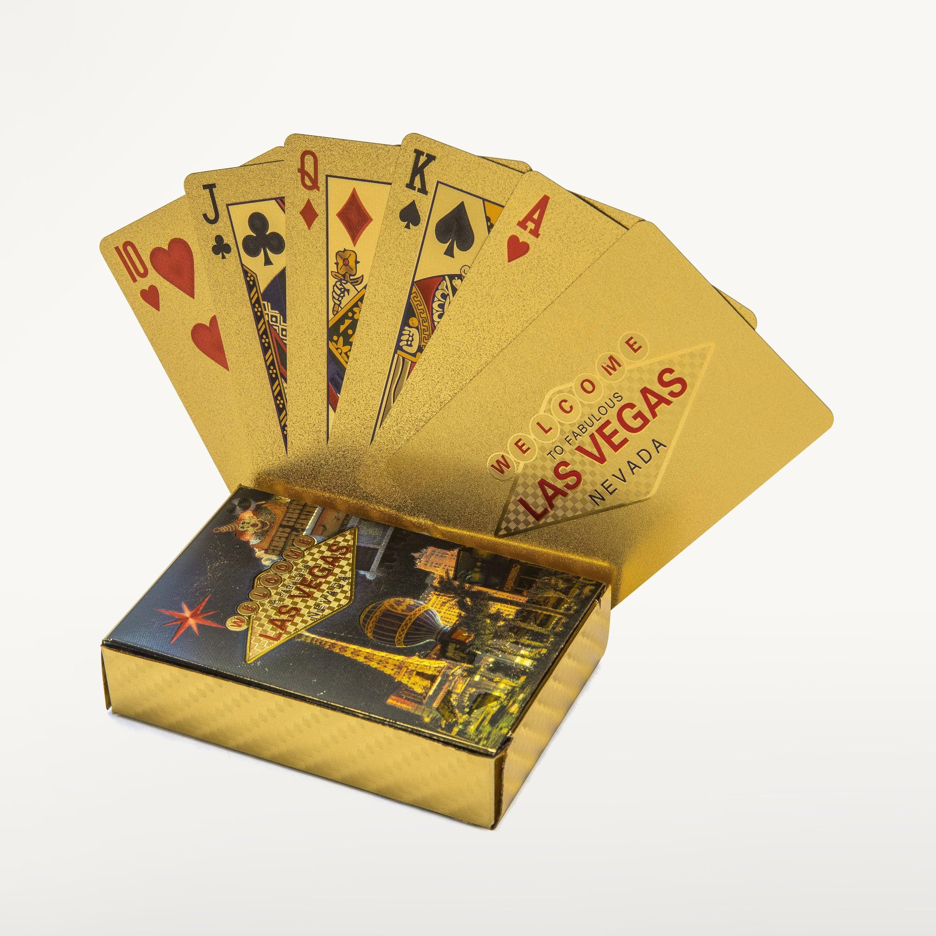 KALIFANO | Gold Las Vegas Inspired Playing Cards: Get Lucky with Style