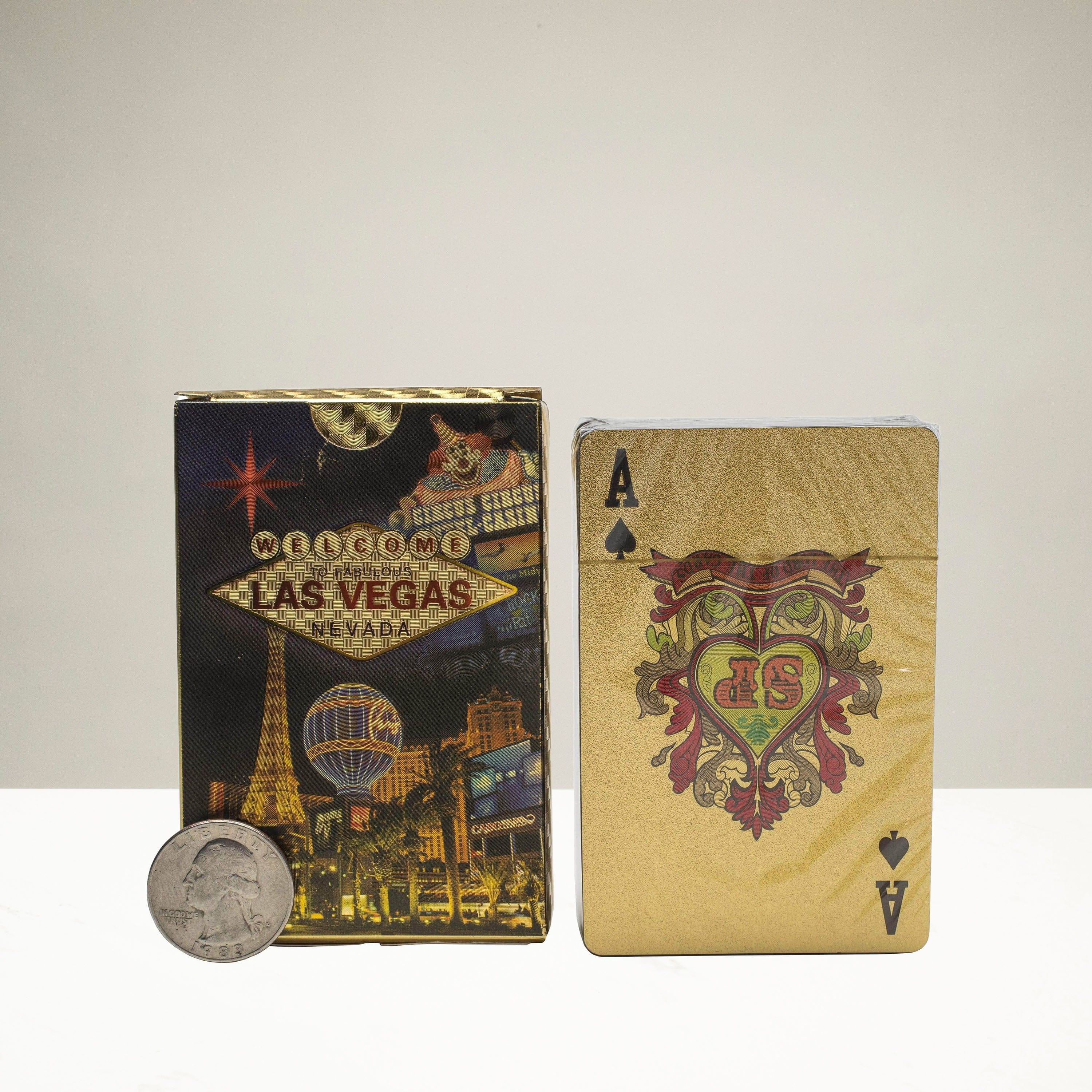 Kalifano Playing Cards Las Vegas Gold Playing Cards GPC-LV