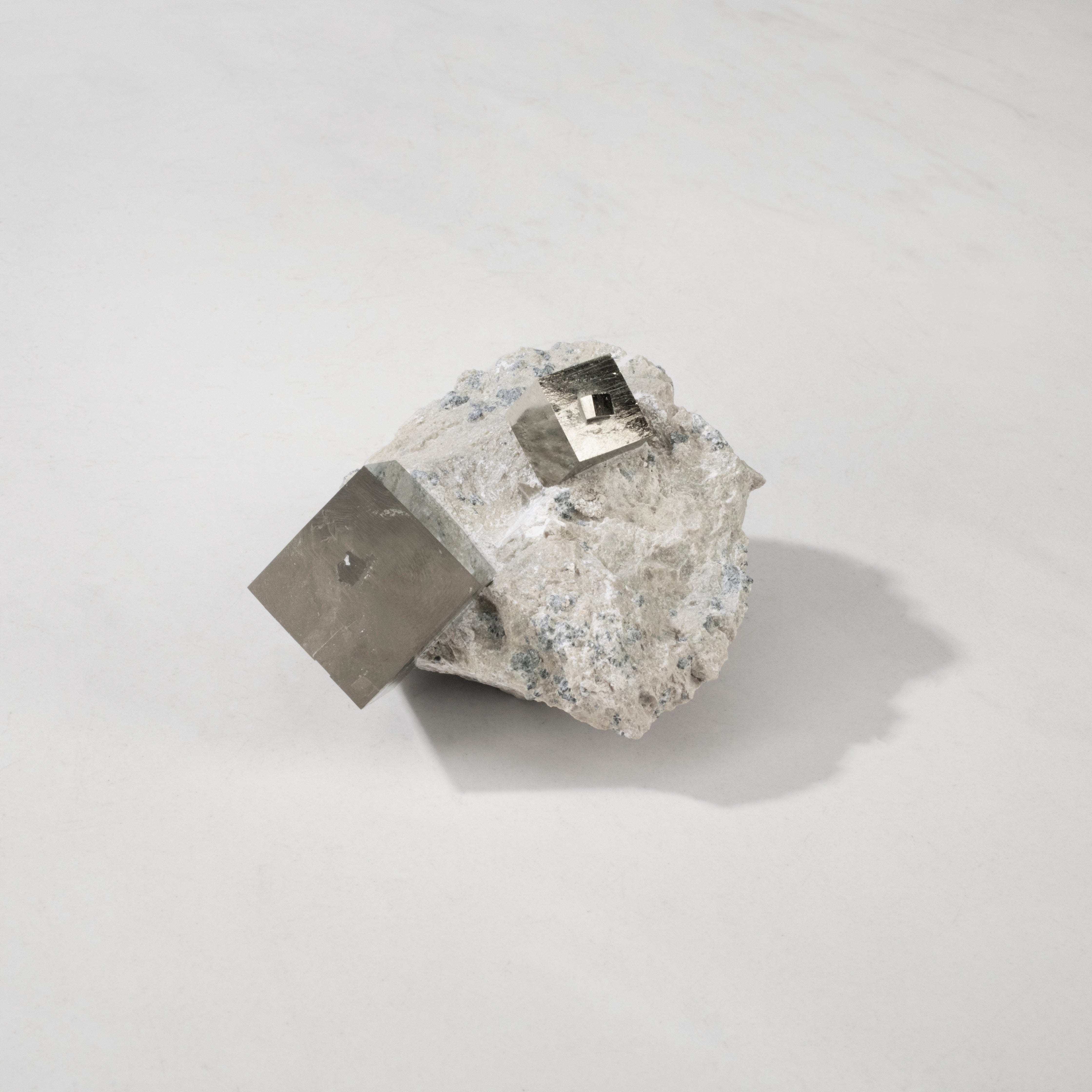 Kalifano Pyrite Natural Pyrite Cube Cluster in Matrix from Spain - 3" / 190 grams SPC400