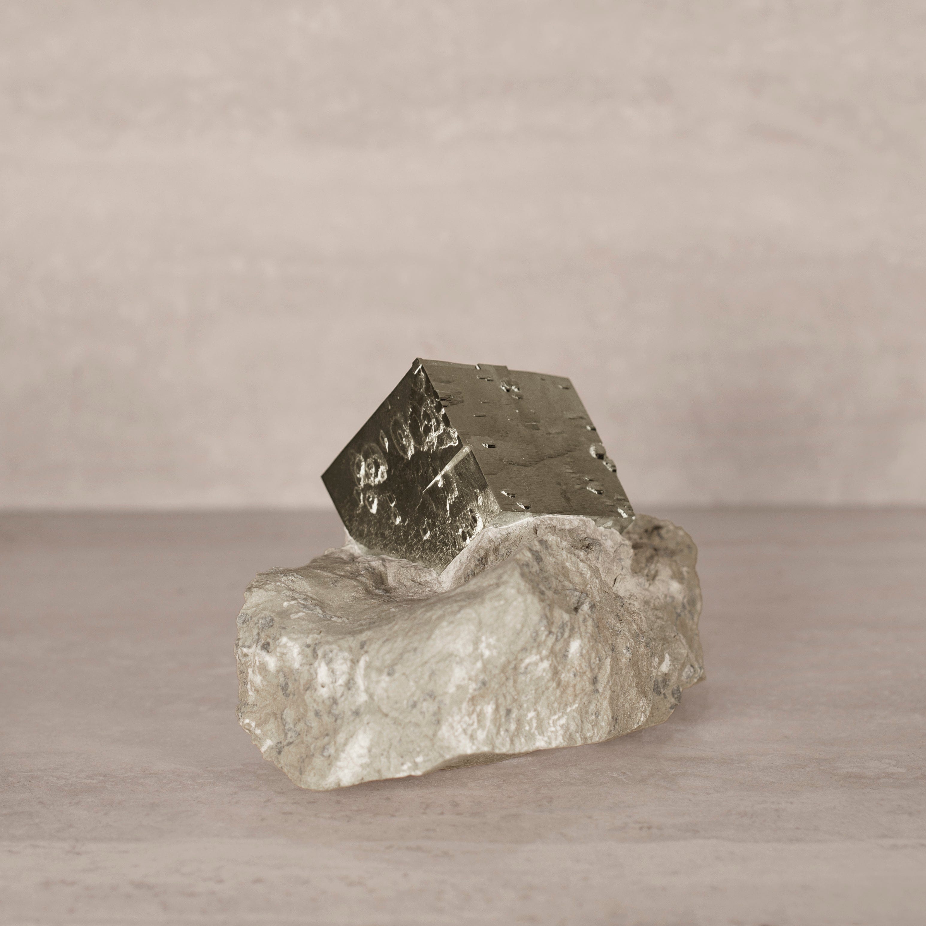 Kalifano Pyrite Natural Pyrite Cube Cluster in Matrix from Spain - 6.5" / 1,685 grams SPC9000.001